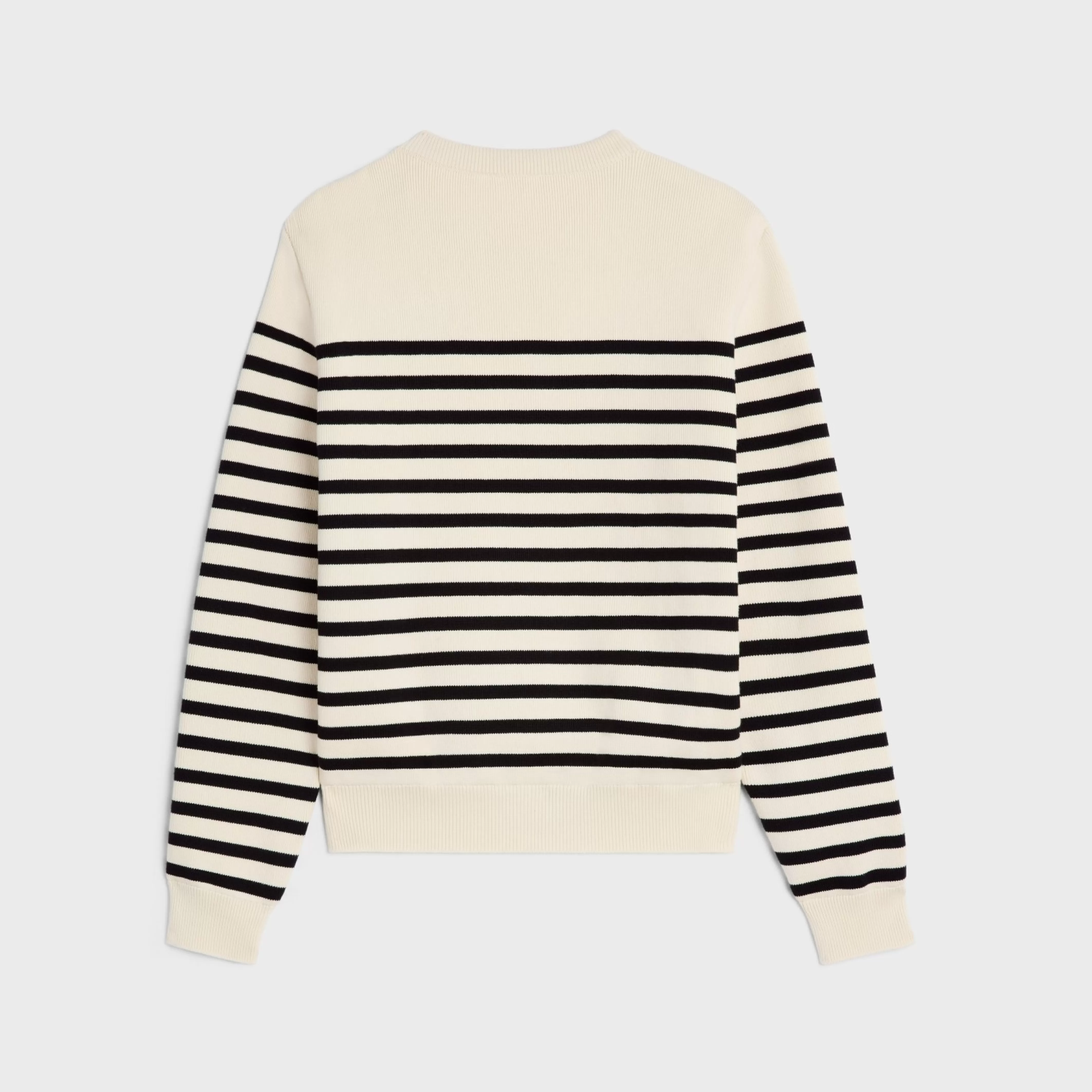 crew neck marinière sweater in cotton^CELINE Fashion