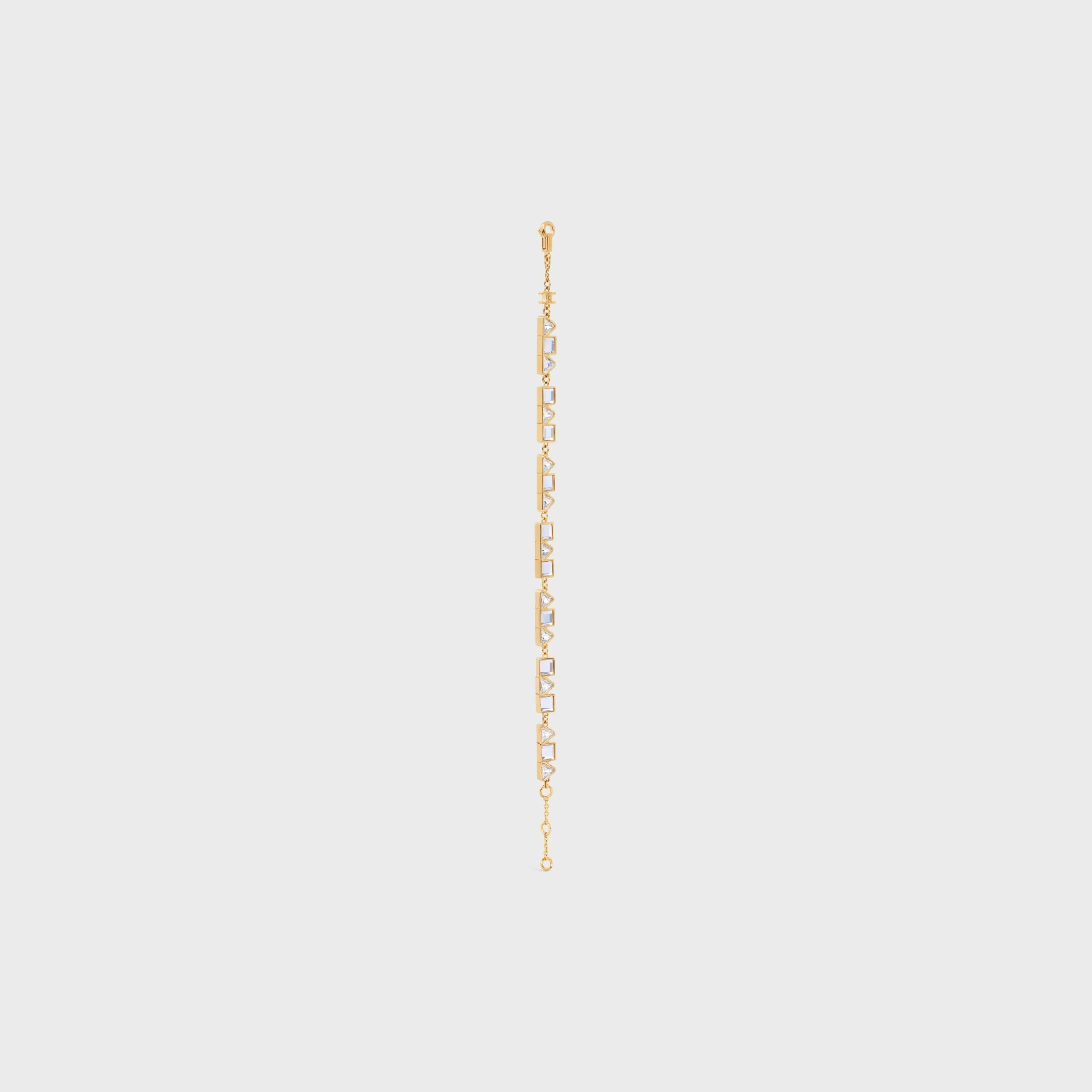 Geometric Bracelet in Brass with Gold Finish and Strass^CELINE Cheap
