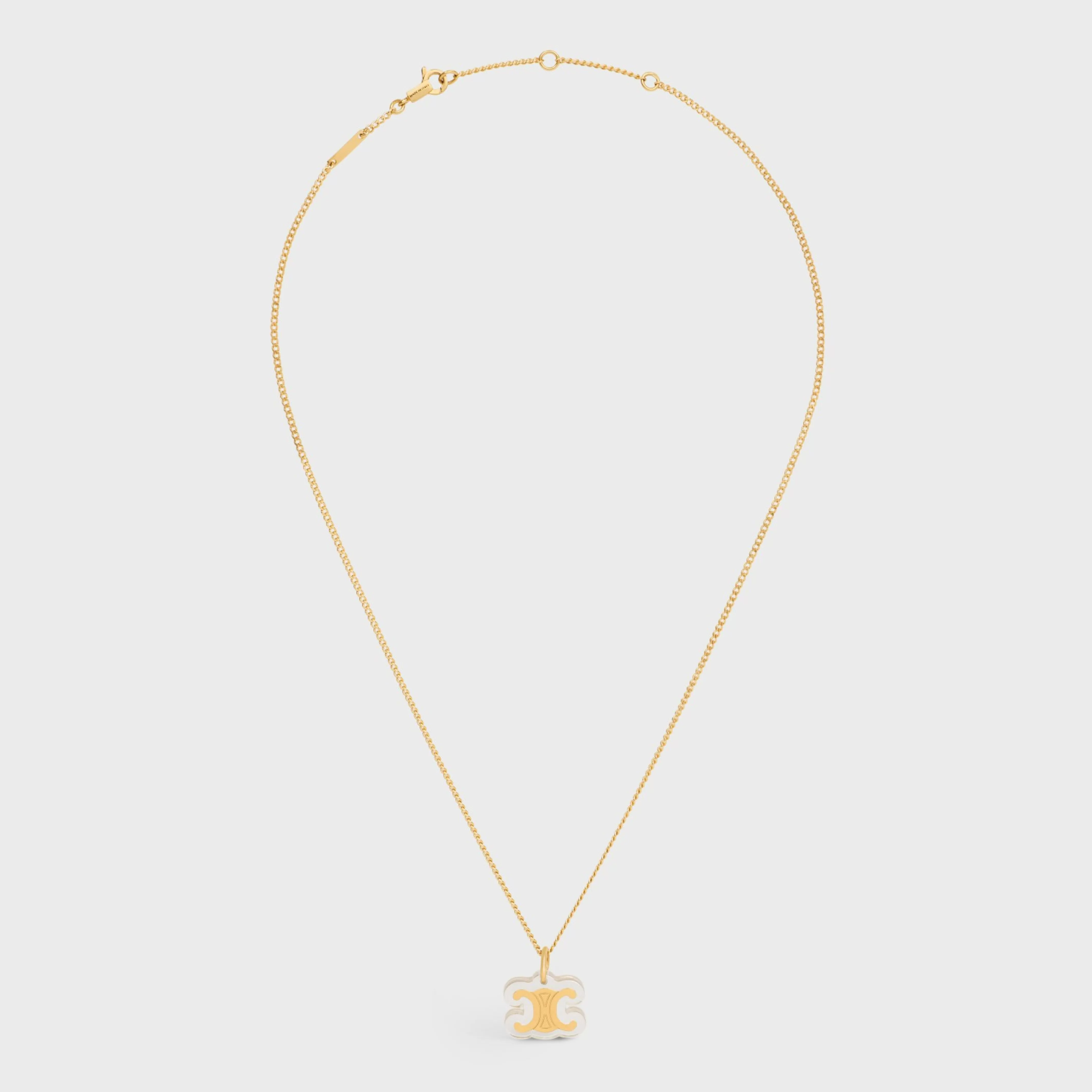 Glaçon Necklace in Brass with Gold finish and Resin^CELINE Best Sale