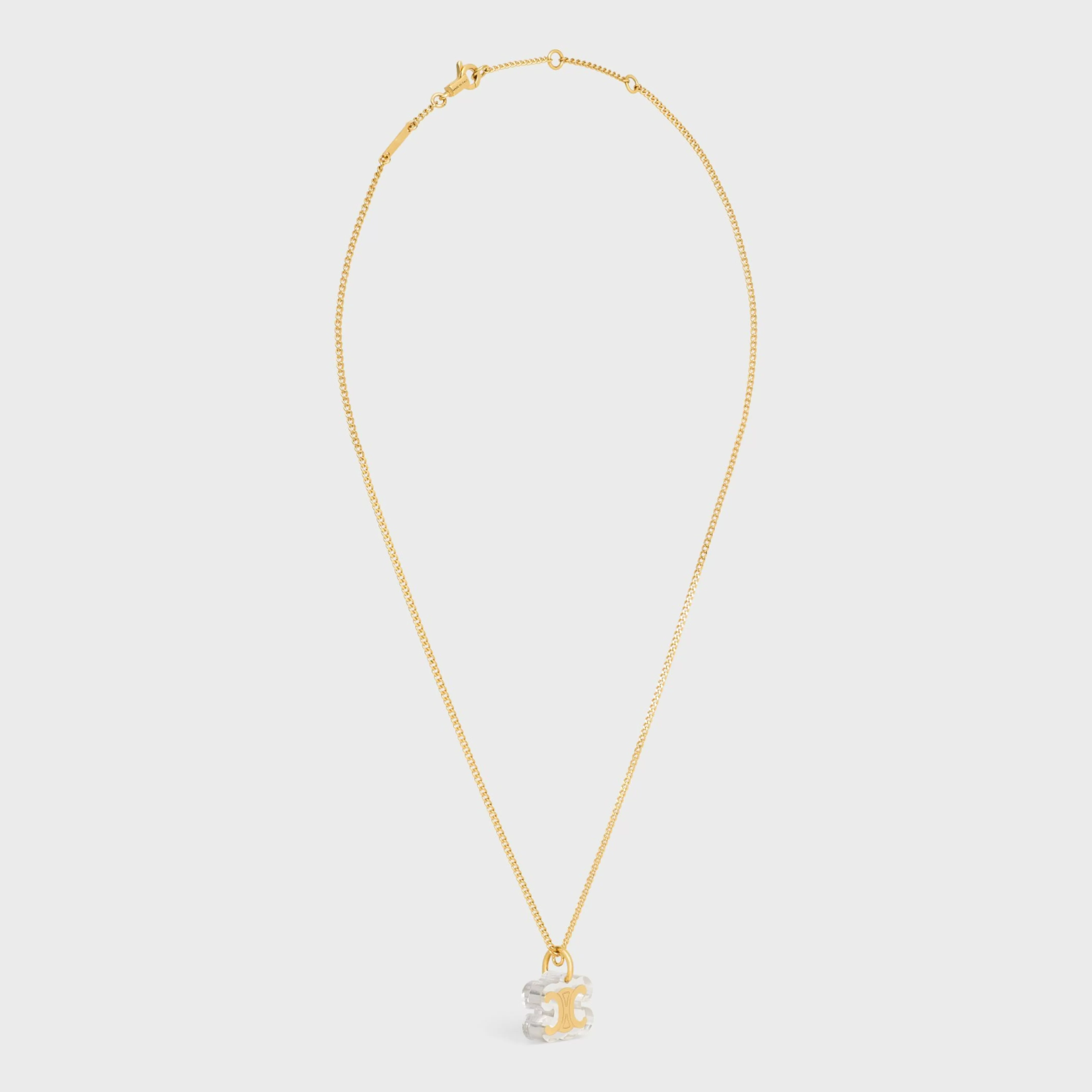 Glaçon Necklace in Brass with Gold finish and Resin^CELINE Best Sale
