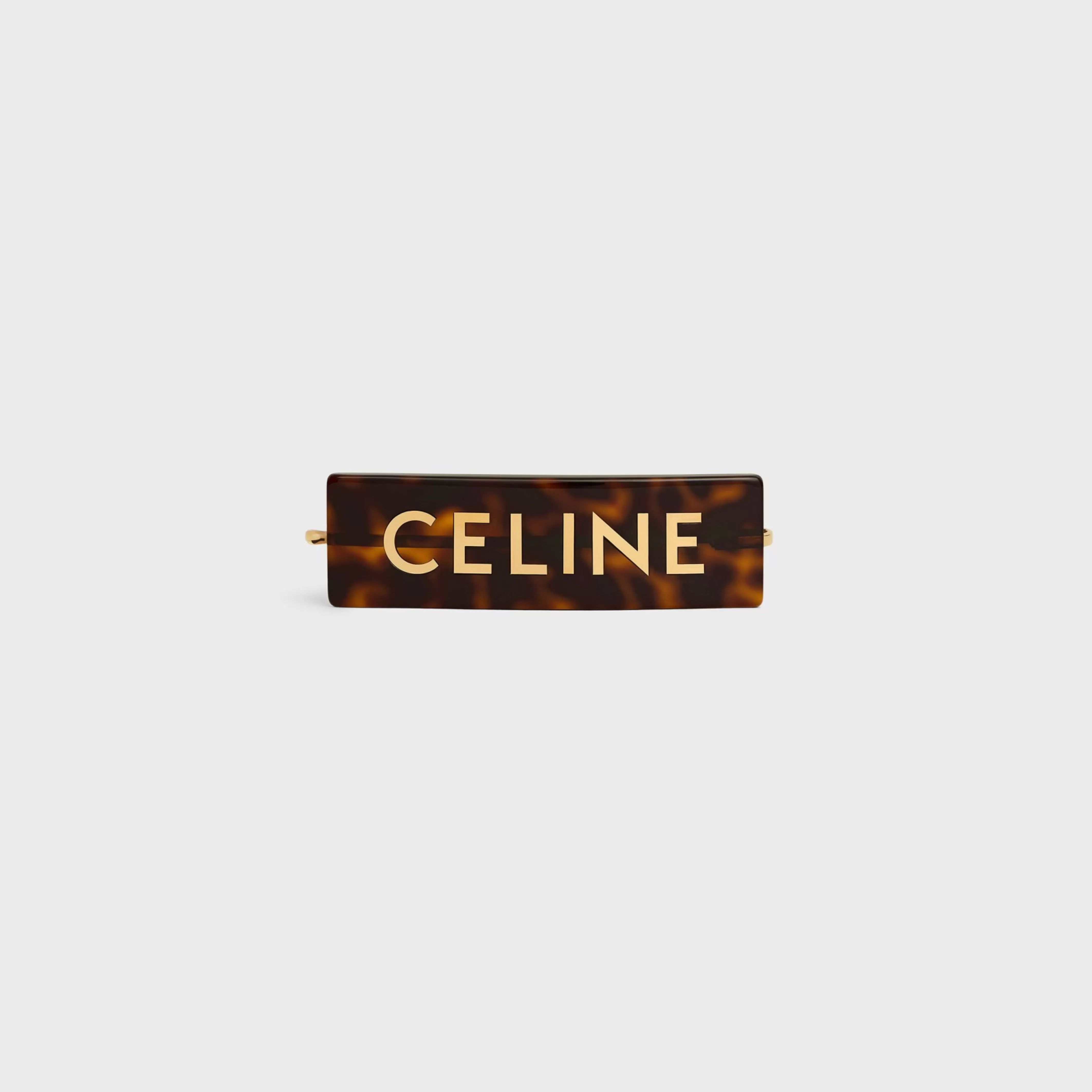 Hair Slide in Acetate and Steel^CELINE New