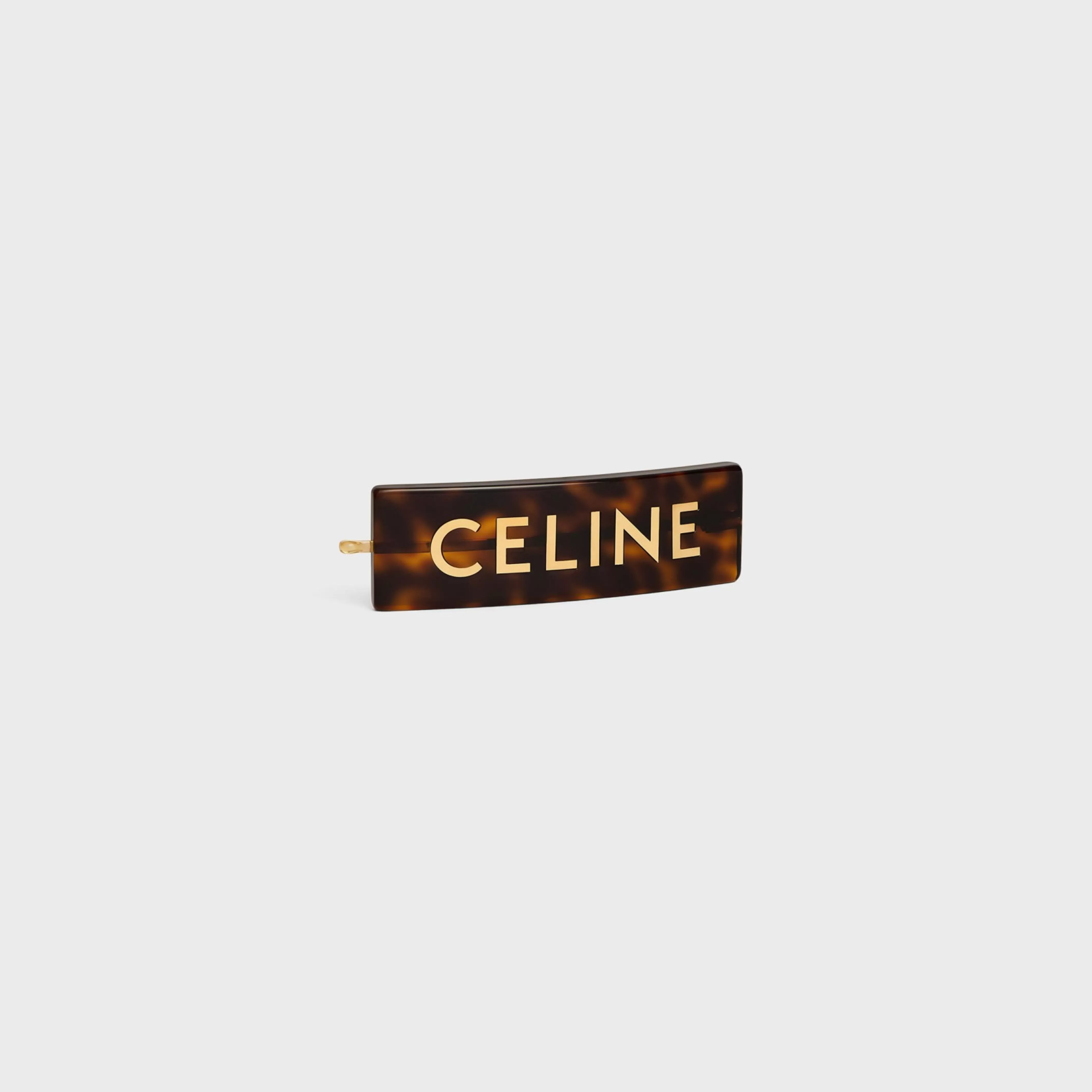 Hair Slide in Acetate and Steel^CELINE New