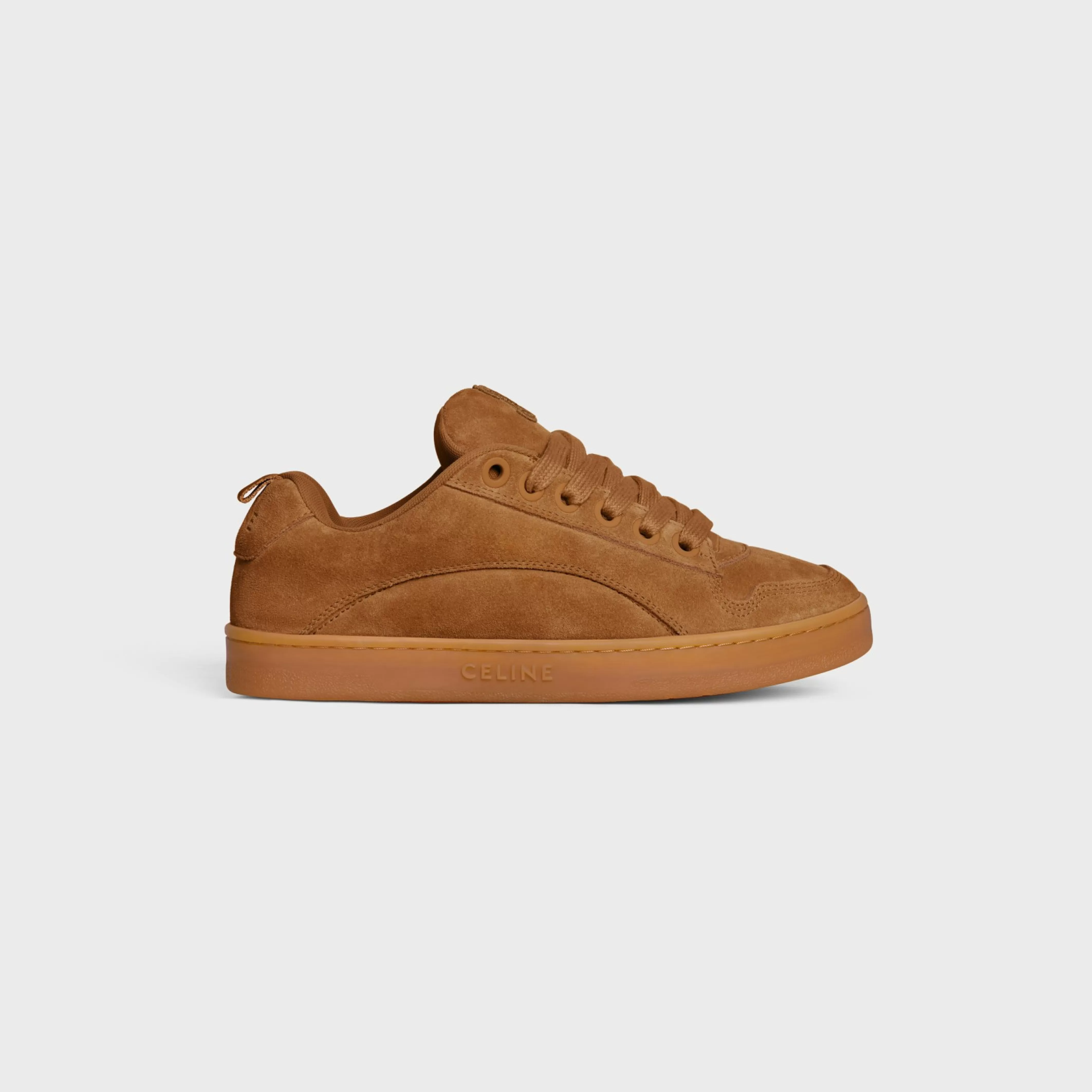 HUNTINGTON LOW LACE-UP SNEAKER in SUEDE CALFSKIN AND MESH^CELINE Cheap