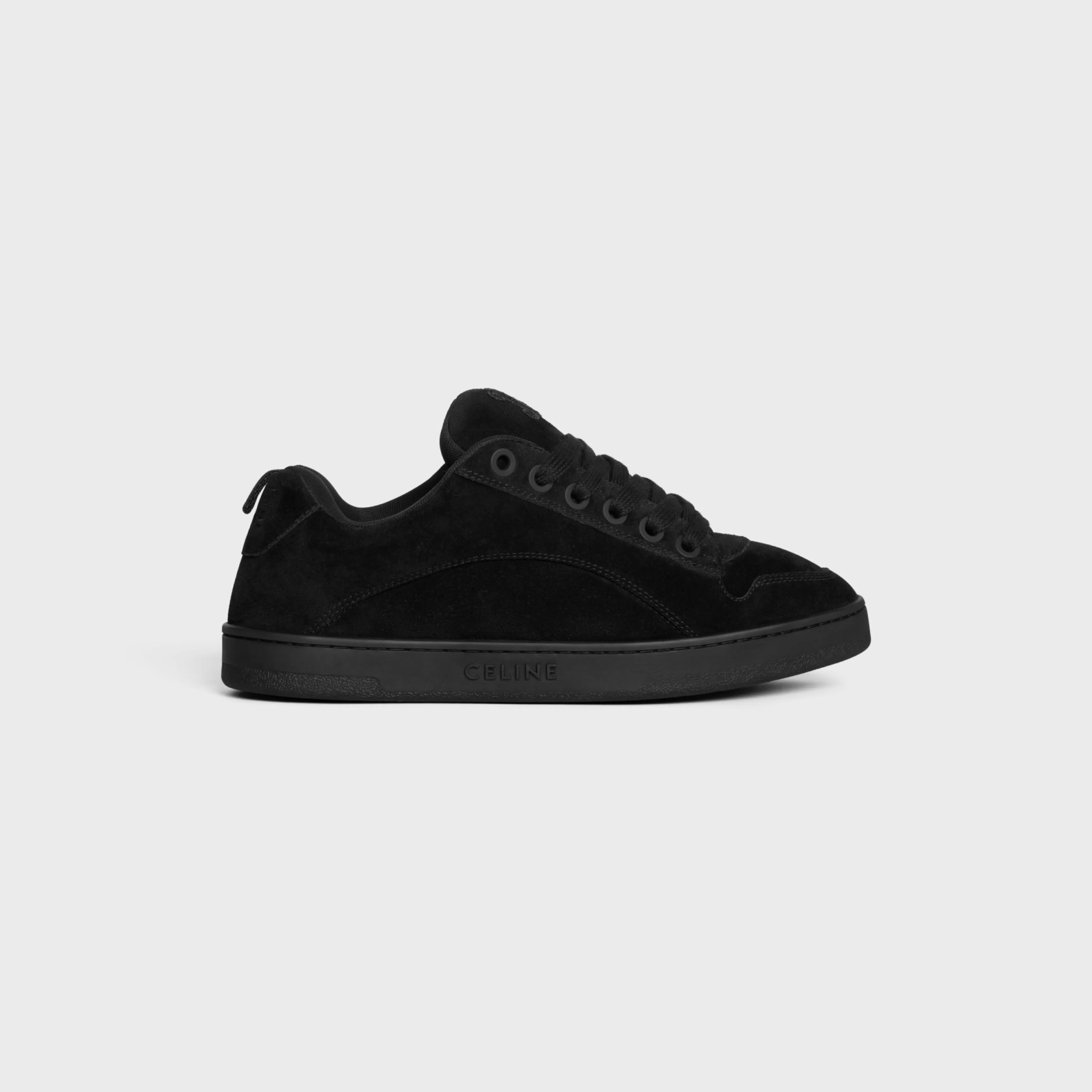 HUNTINGTON LOW LACE-UP SNEAKER in SUEDE CALFSKIN AND MESH^CELINE Cheap