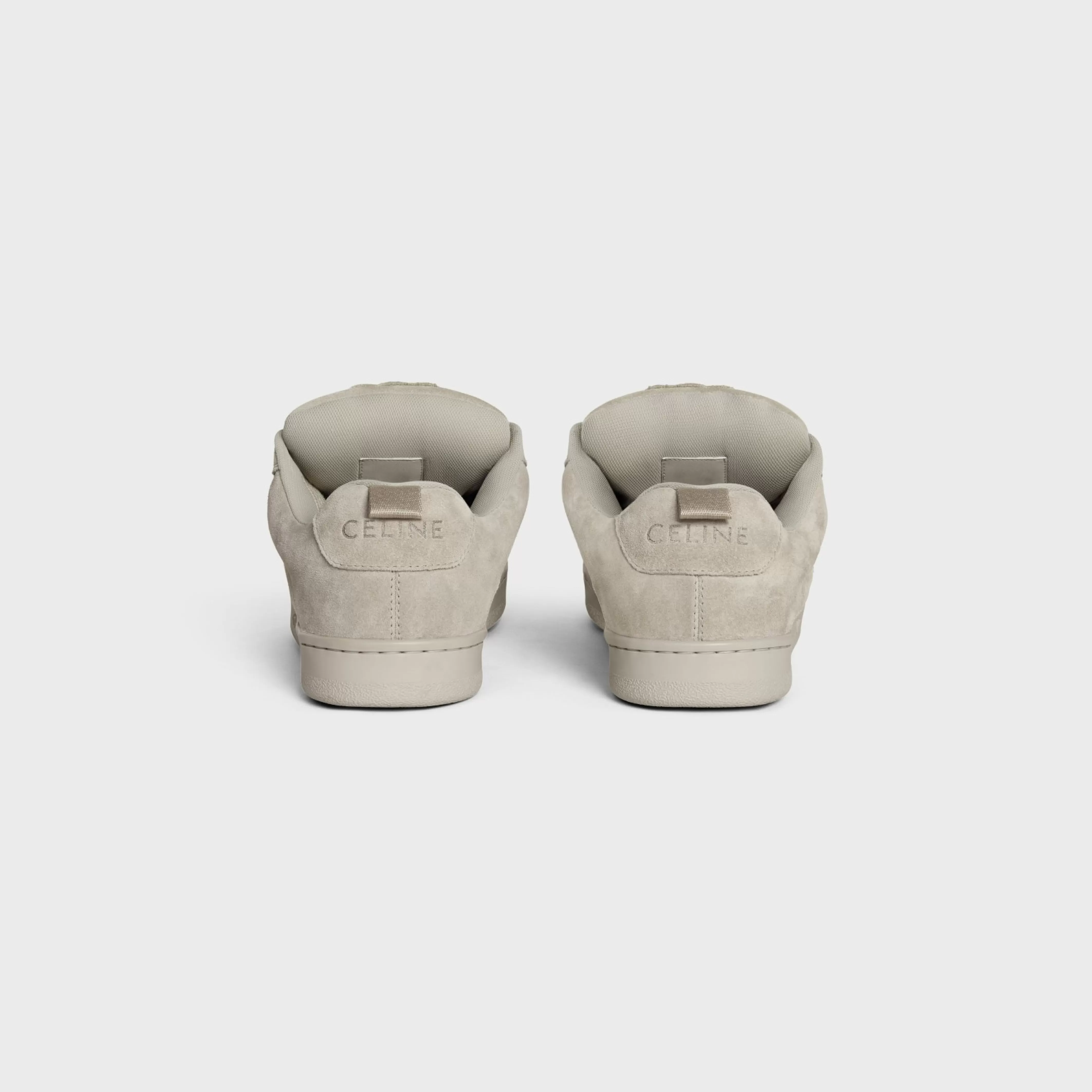 HUNTINGTON LOW LACE-UP SNEAKER in SUEDE CALFSKIN AND MESH^CELINE Clearance