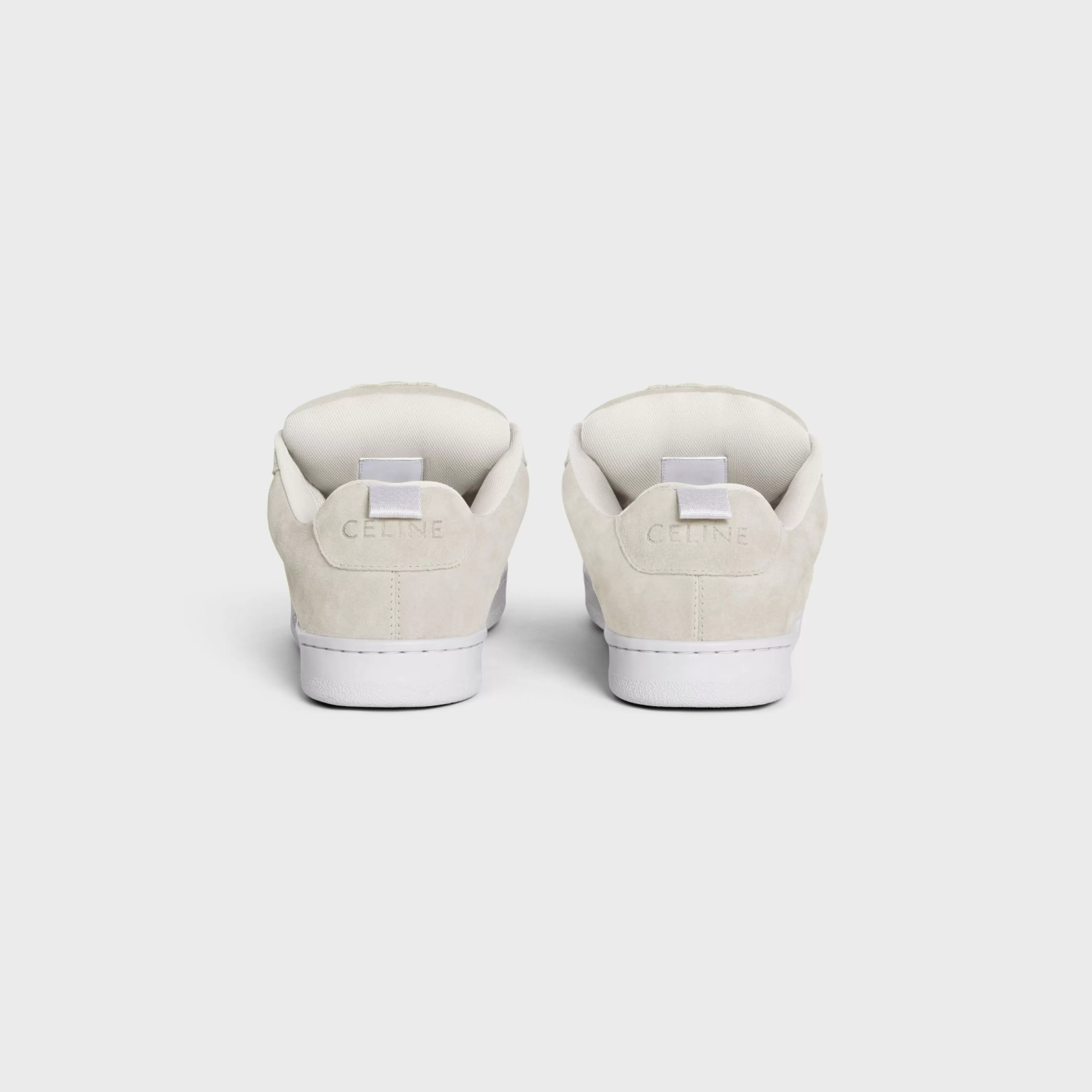 HUNTINGTON LOW LACE-UP SNEAKER in SUEDE CALFSKIN AND MESH^CELINE New