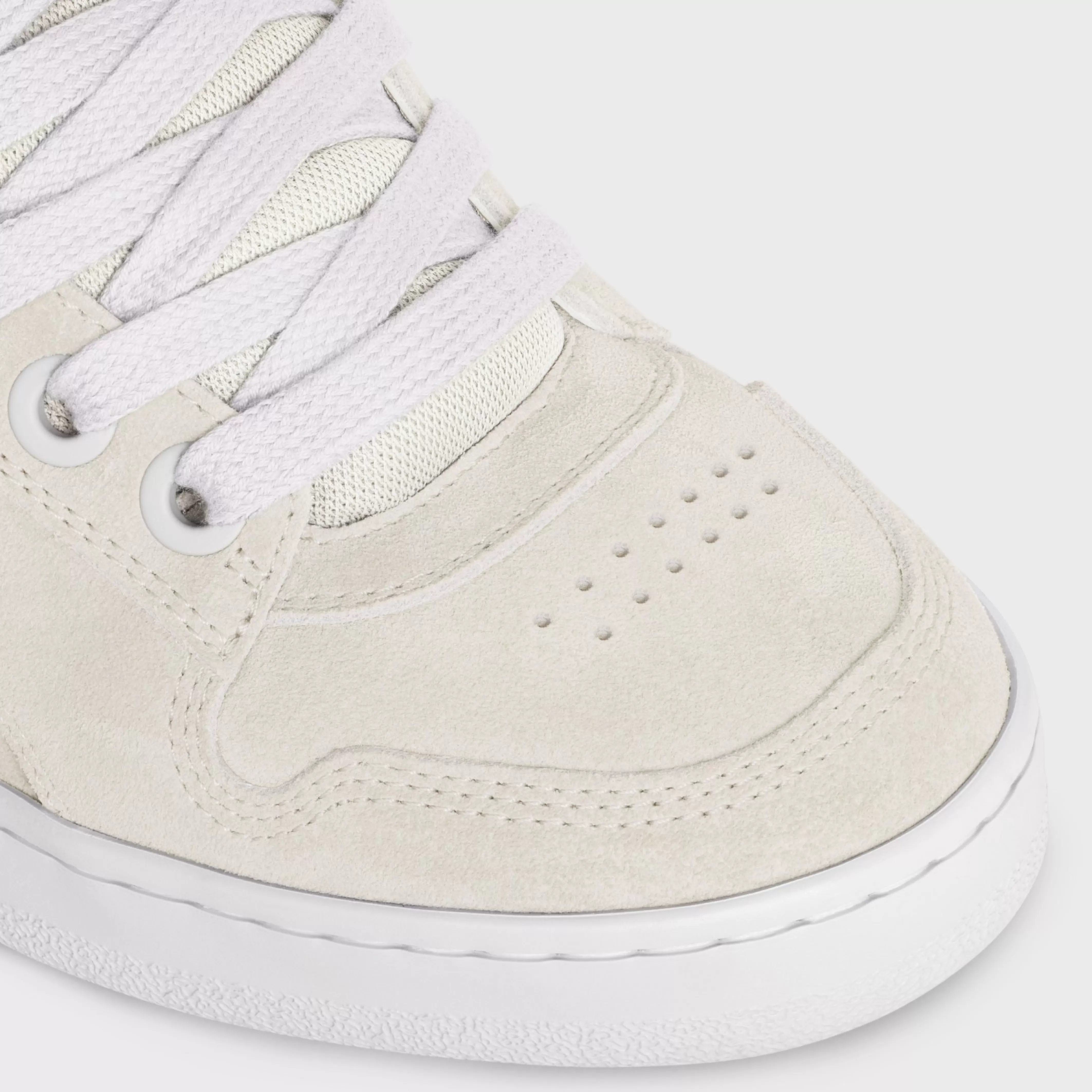 HUNTINGTON LOW LACE-UP SNEAKER in SUEDE CALFSKIN AND MESH^CELINE New