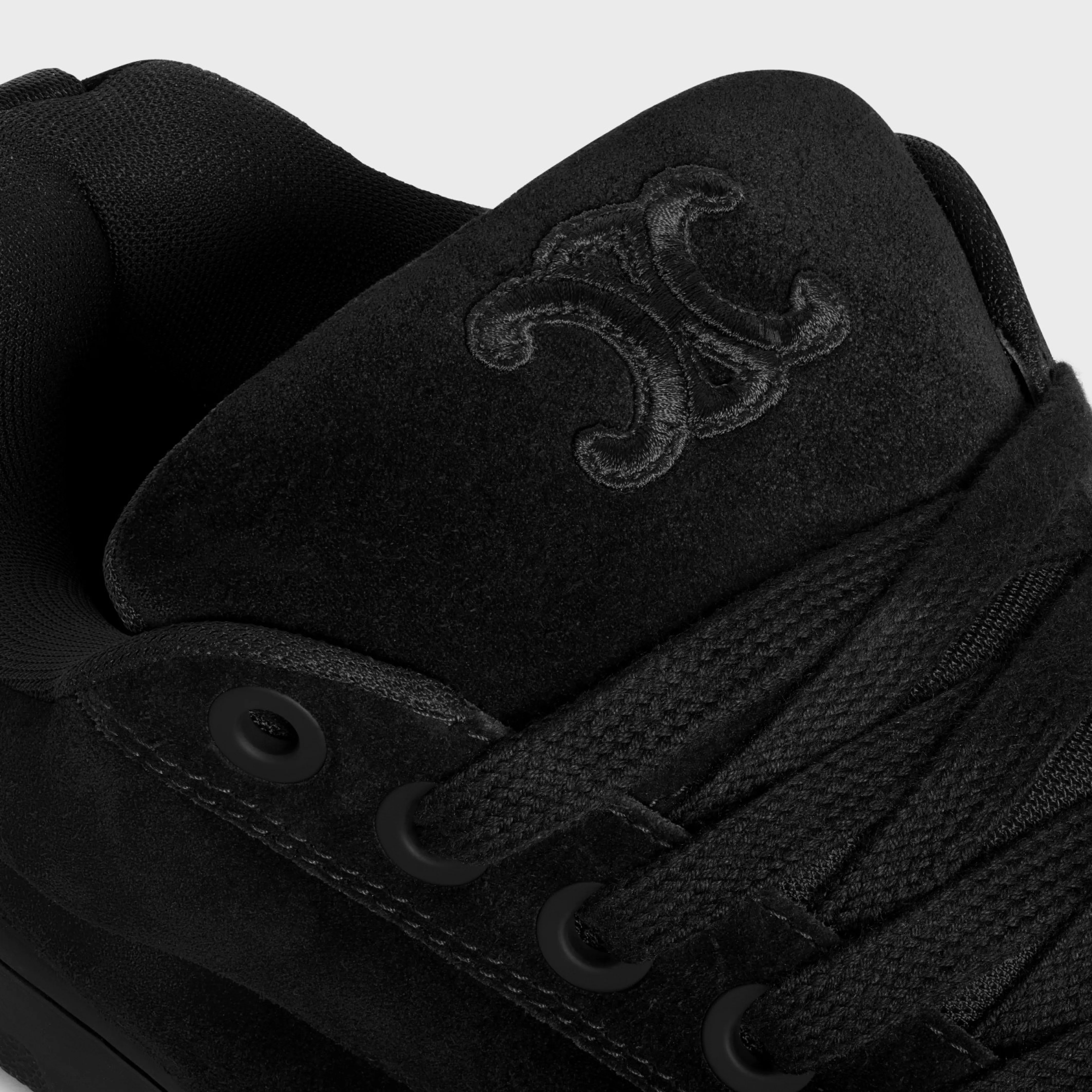 HUNTINGTON LOW LACE-UP SNEAKER in SUEDE CALFSKIN AND MESH^CELINE Cheap