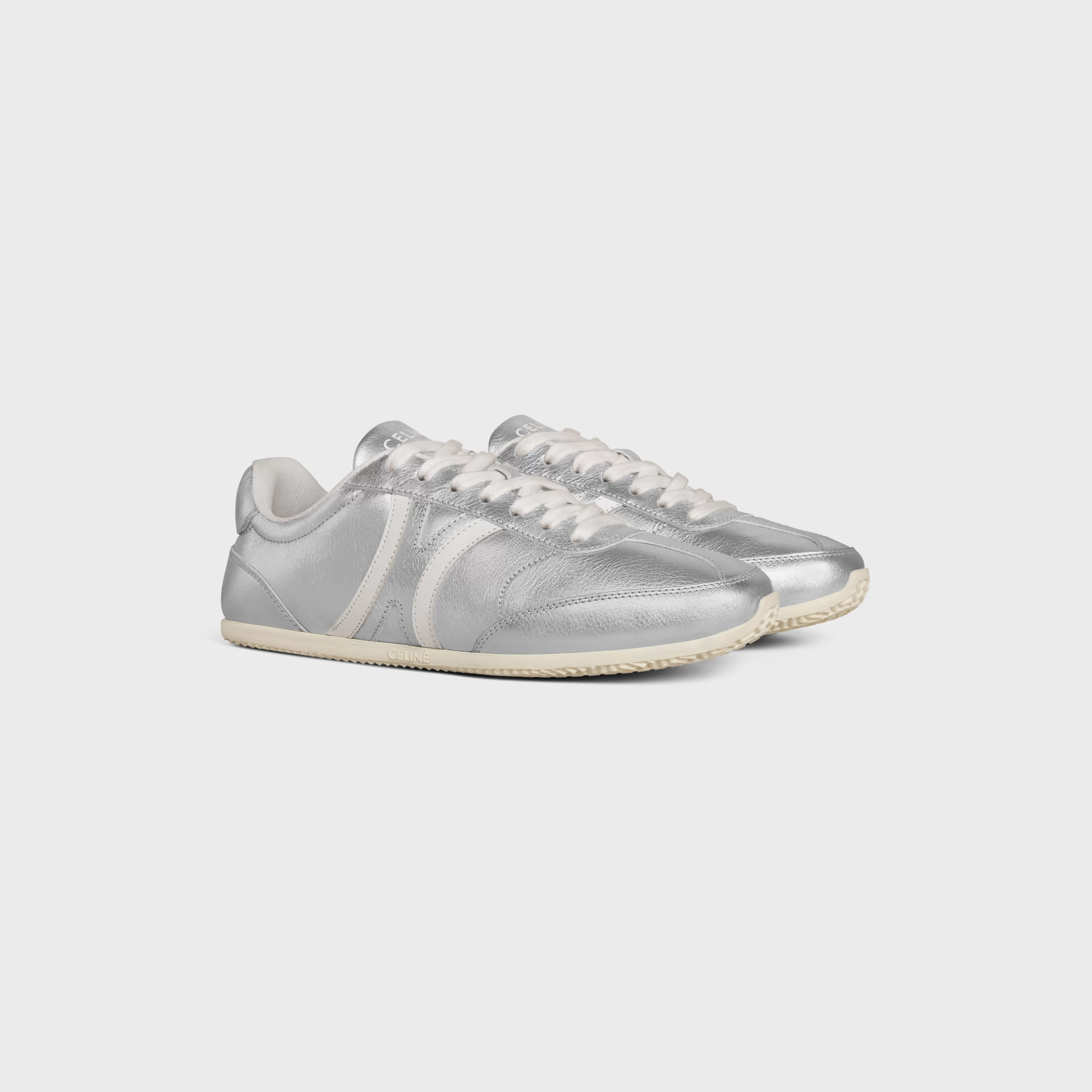 JOGGER LOW LACE-UP SNEAKER in LAMINATED CALFSKIN AND CALFSKIN^CELINE Online