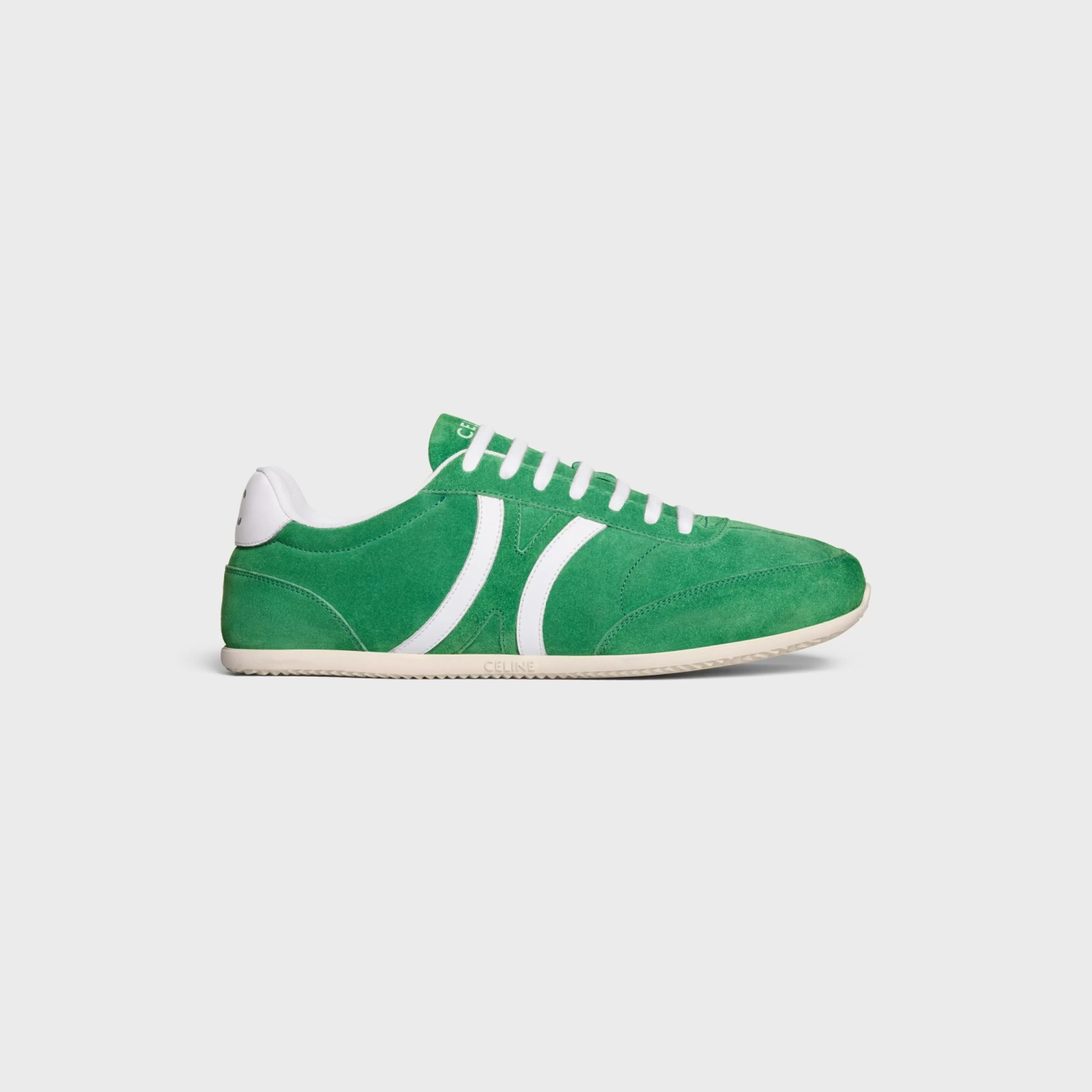 JOGGER LOW LACE-UP SNEAKER WITH TRIOMPHE in SUEDE CALFSKIN AND CALFSKIN^CELINE Sale