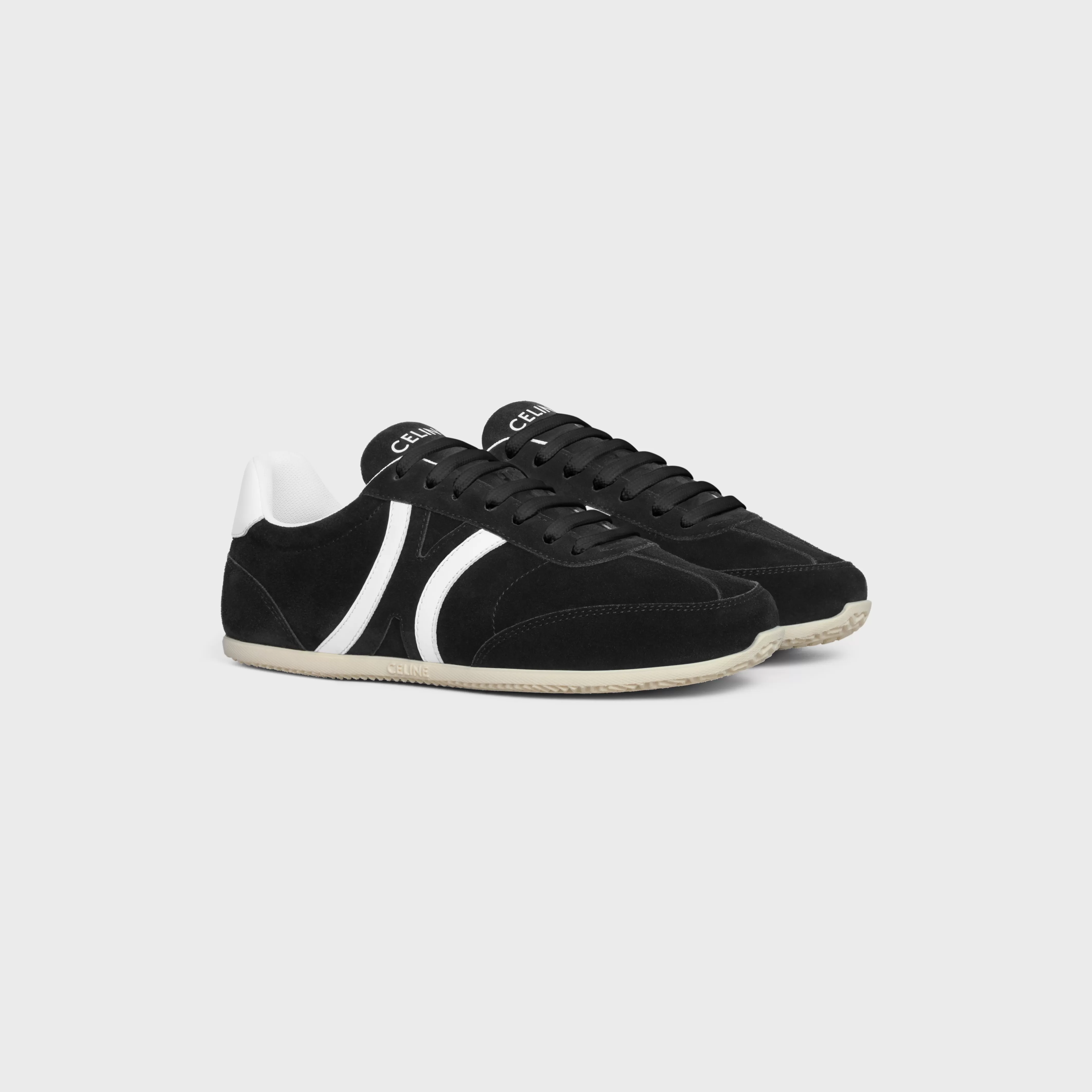 JOGGER LOW LACE-UP SNEAKER WITH TRIOMPHE in SUEDE CALFSKIN AND CALFSKIN^CELINE Clearance