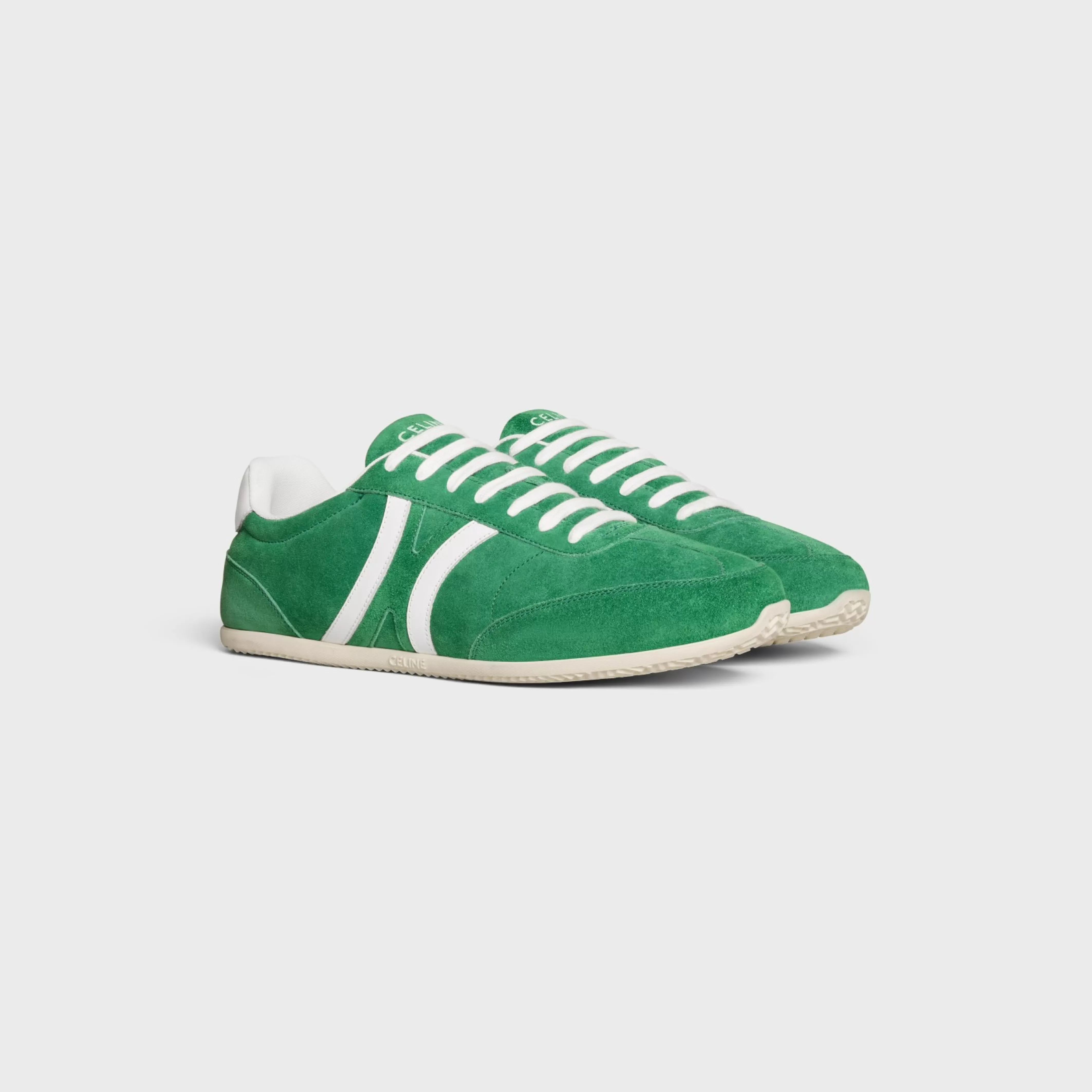 JOGGER LOW LACE-UP SNEAKER WITH TRIOMPHE in SUEDE CALFSKIN AND CALFSKIN^CELINE Sale