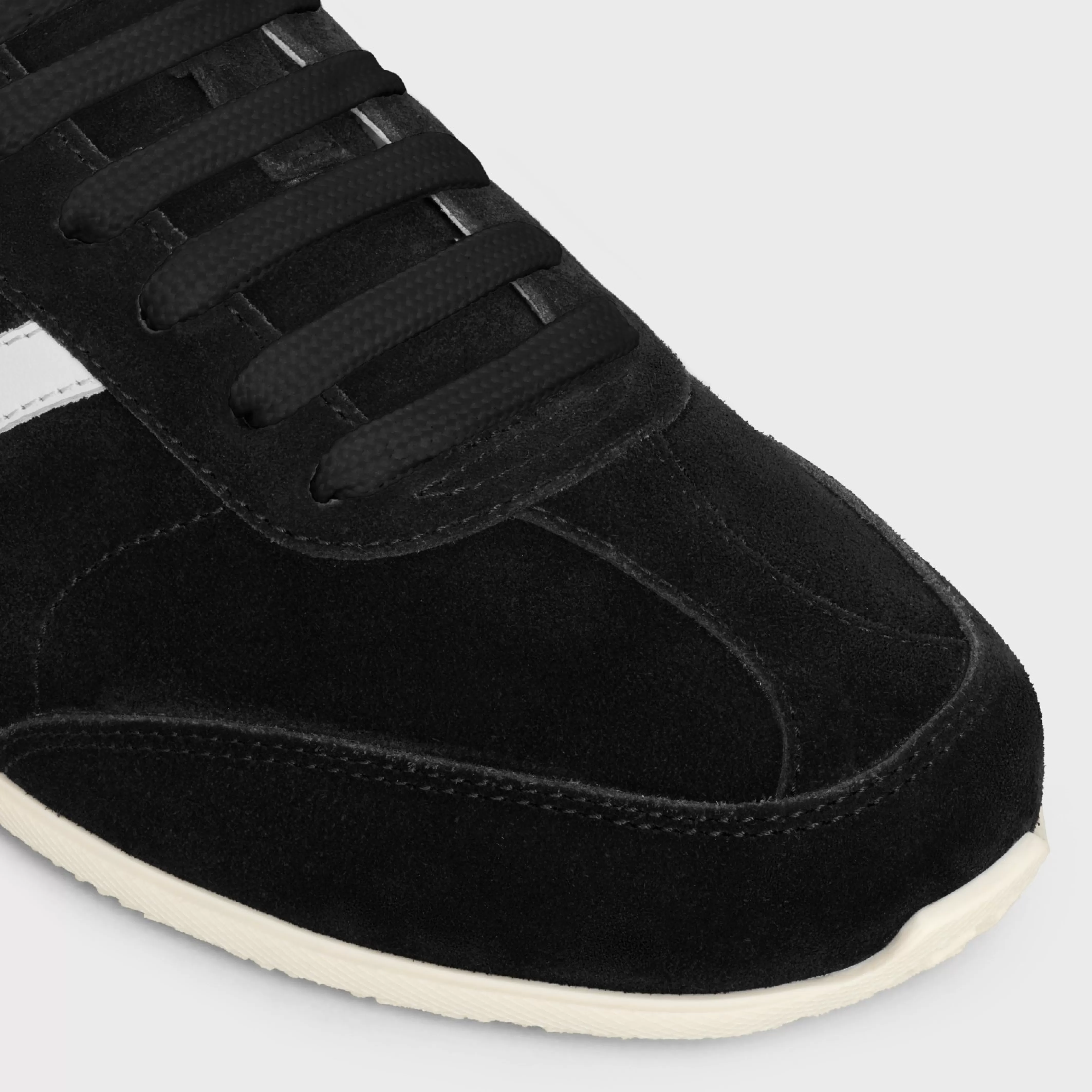 JOGGER LOW LACE-UP SNEAKER WITH TRIOMPHE in SUEDE CALFSKIN AND CALFSKIN^CELINE Flash Sale
