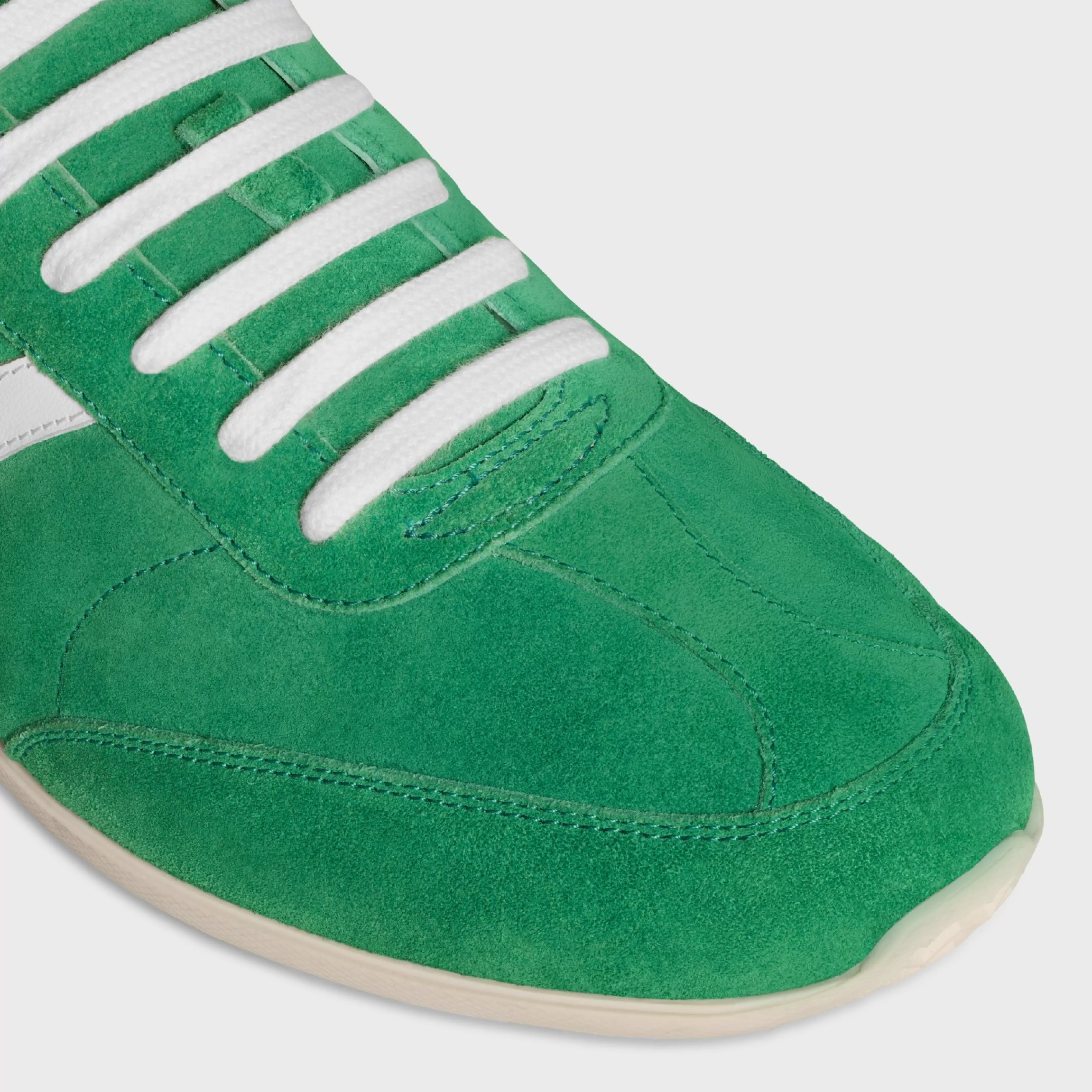 JOGGER LOW LACE-UP SNEAKER WITH TRIOMPHE in SUEDE CALFSKIN AND CALFSKIN^CELINE Sale