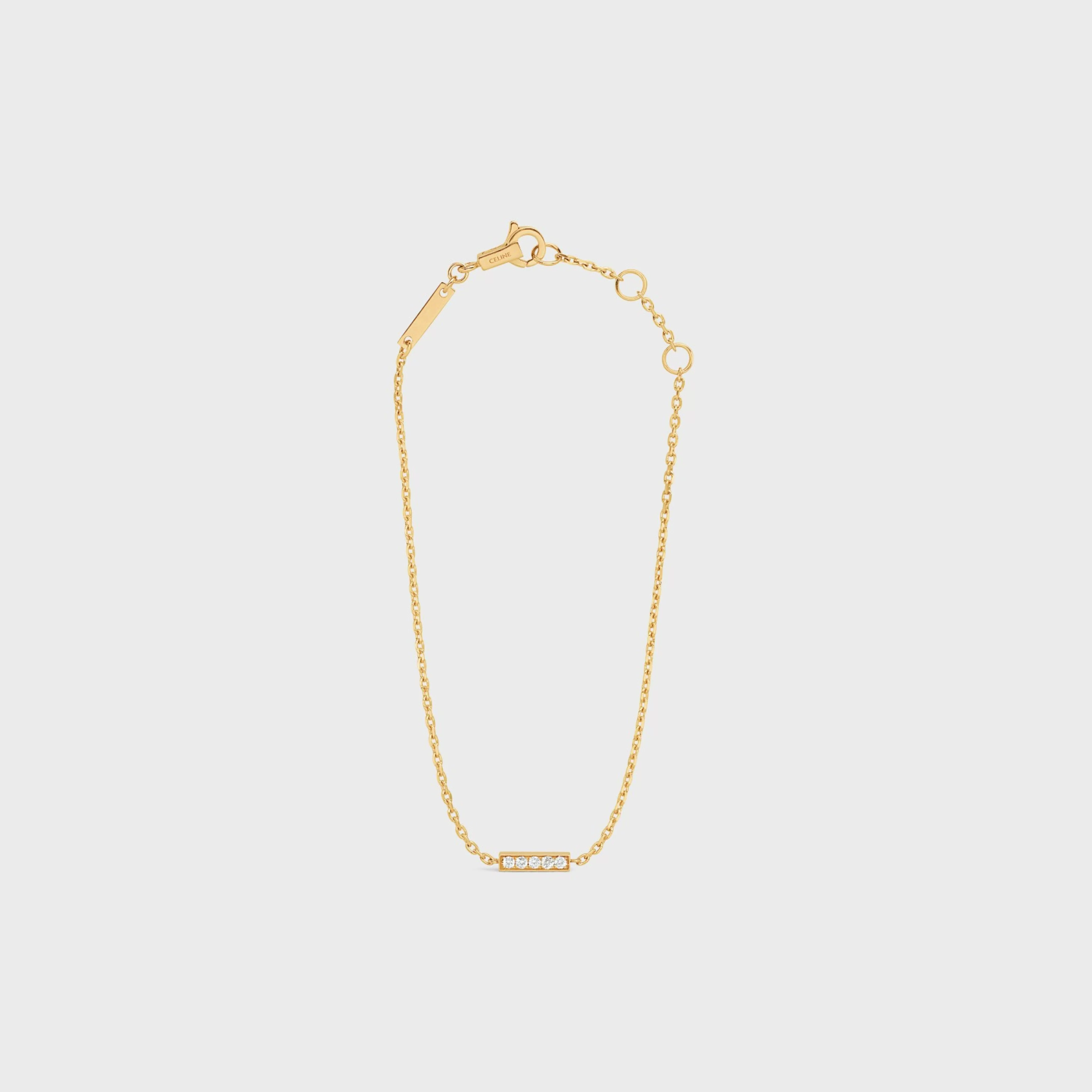 Line Bracelet in Yellow Gold and Diamonds^CELINE Discount