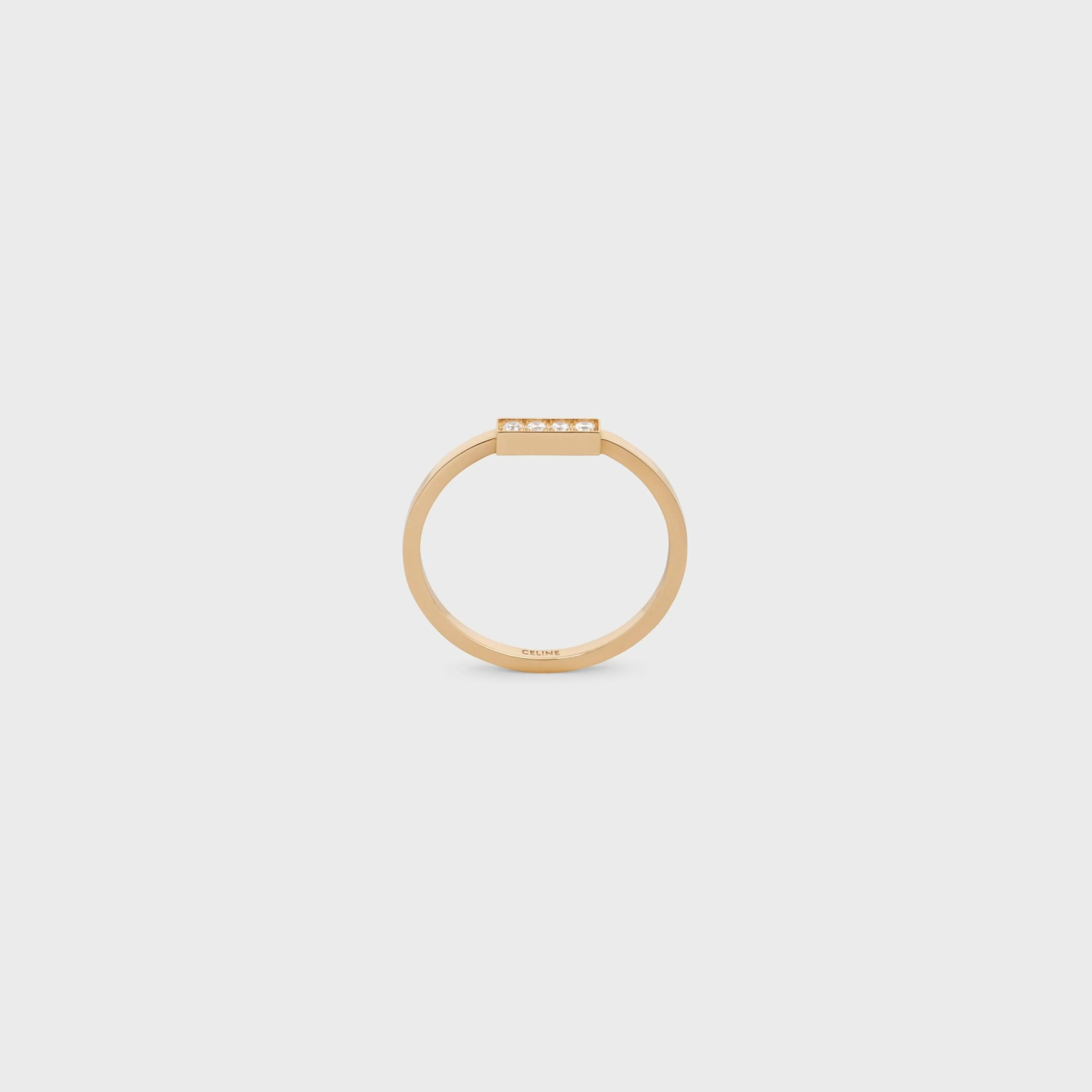 Line Ring in Yellow Gold and Diamonds^CELINE Sale