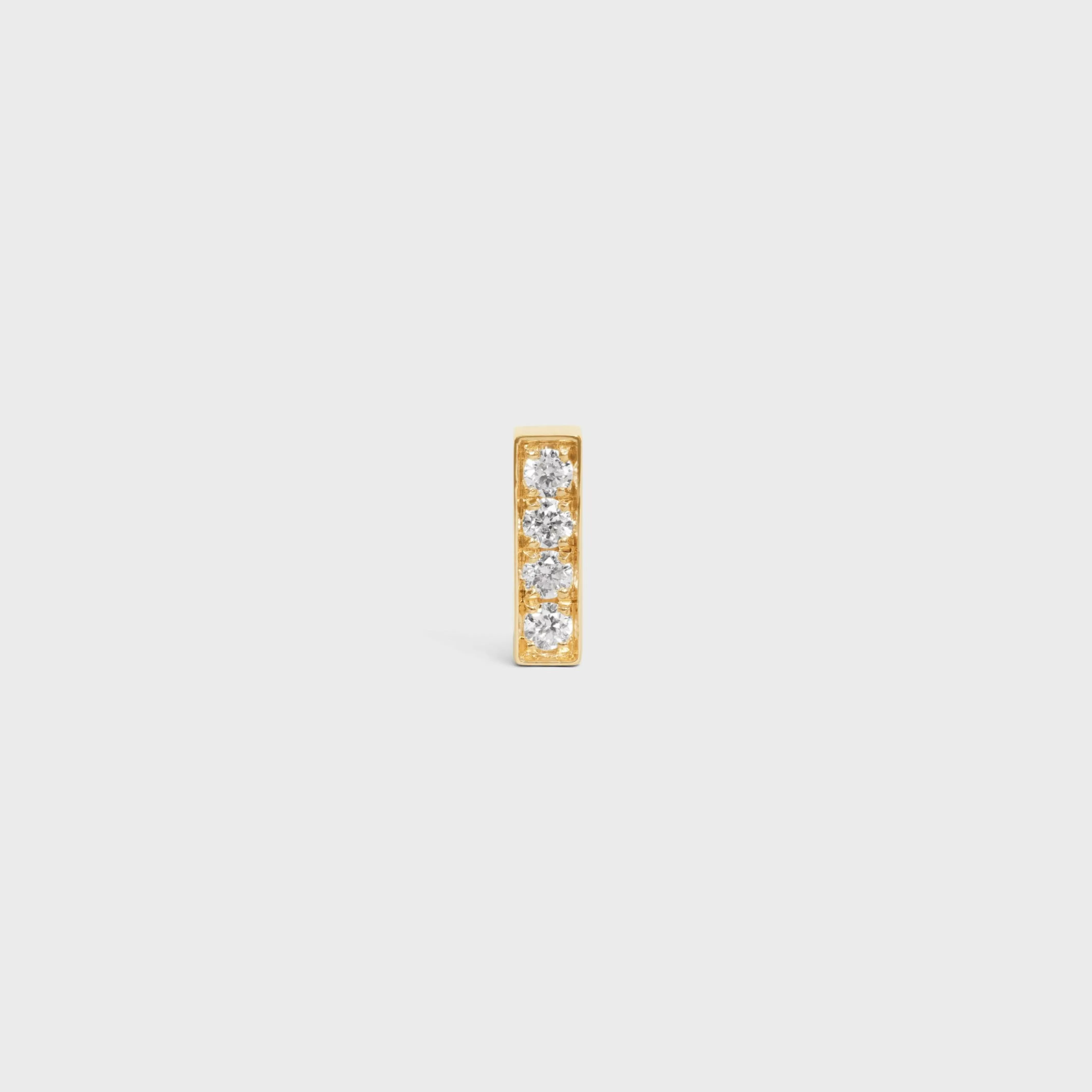 Line Stud in Yellow Gold and Diamonds^CELINE Best Sale