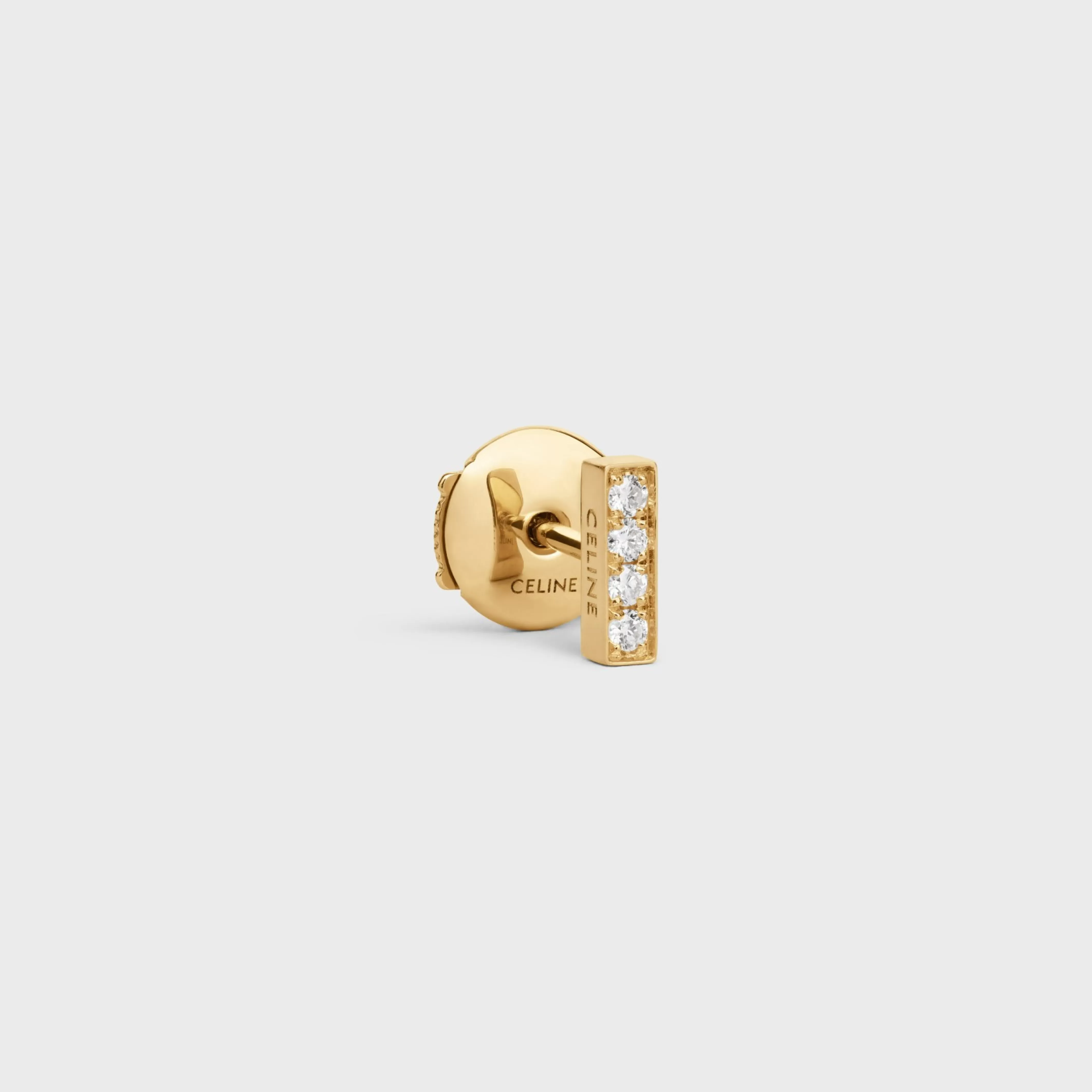 Line Stud in Yellow Gold and Diamonds^CELINE Best Sale