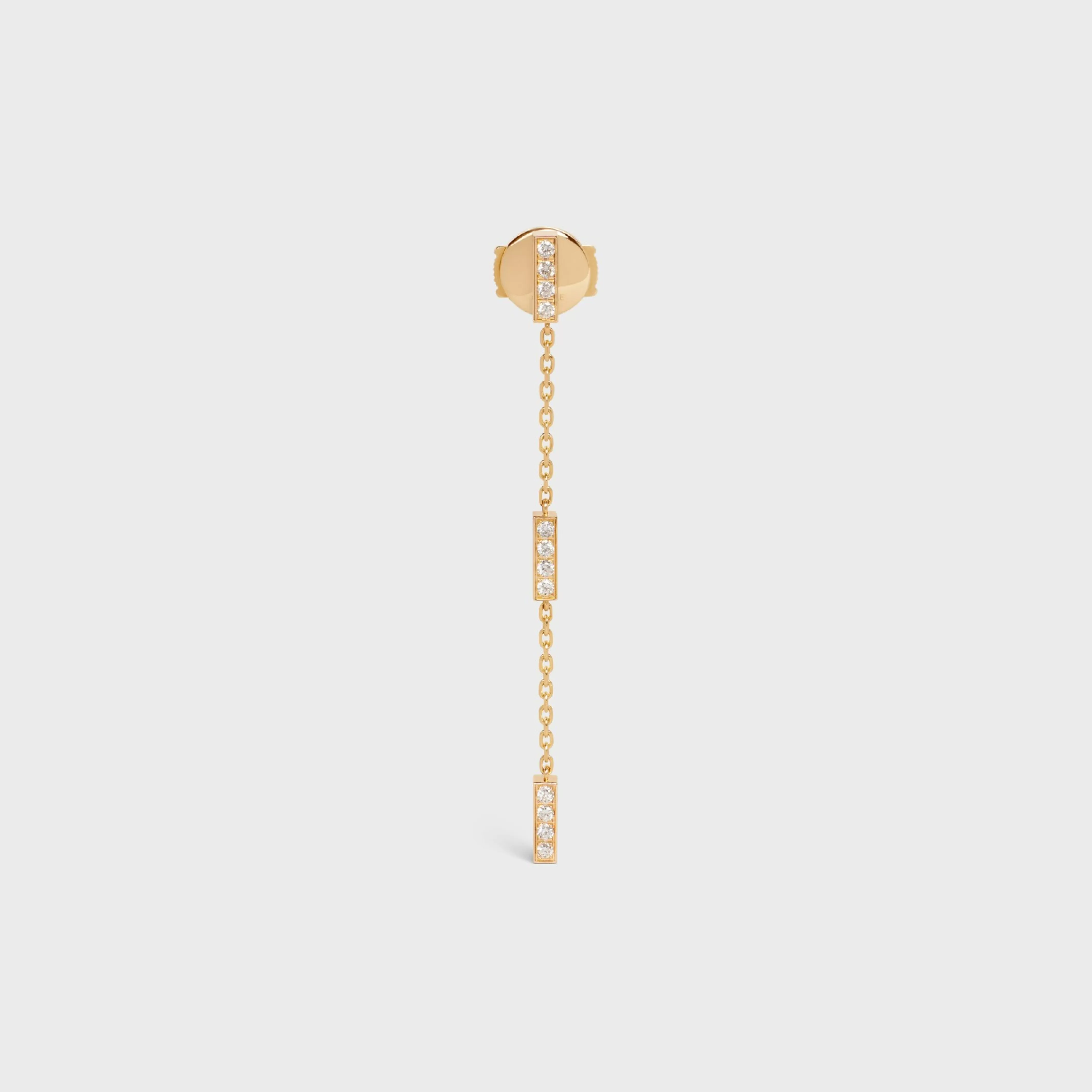 Line Triple Earring in Yellow Gold and Diamonds^CELINE Best