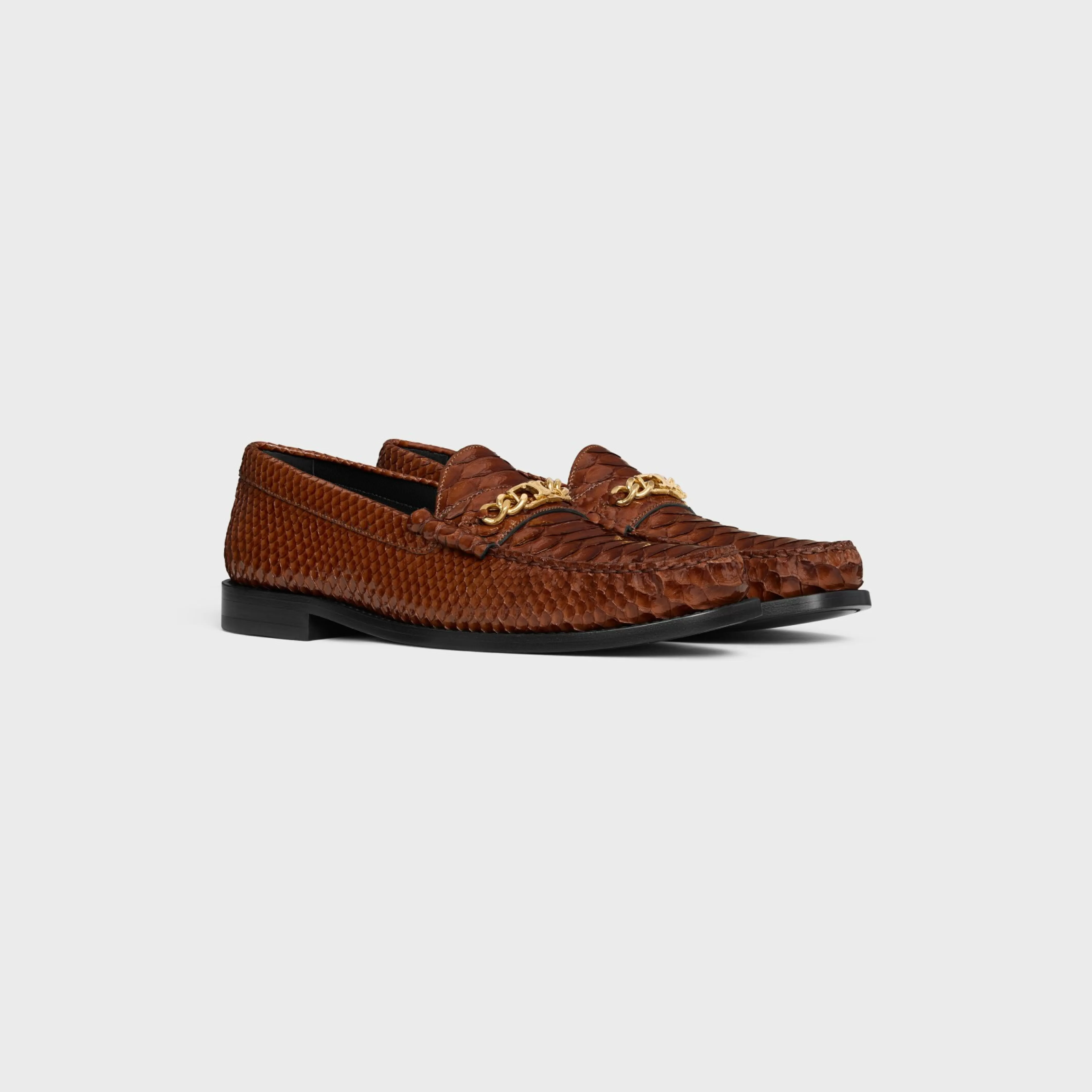 LUCO TRIOMPHE CHAIN LOAFER in PATENT PYTHON STAMPED CALFSKIN^CELINE Outlet