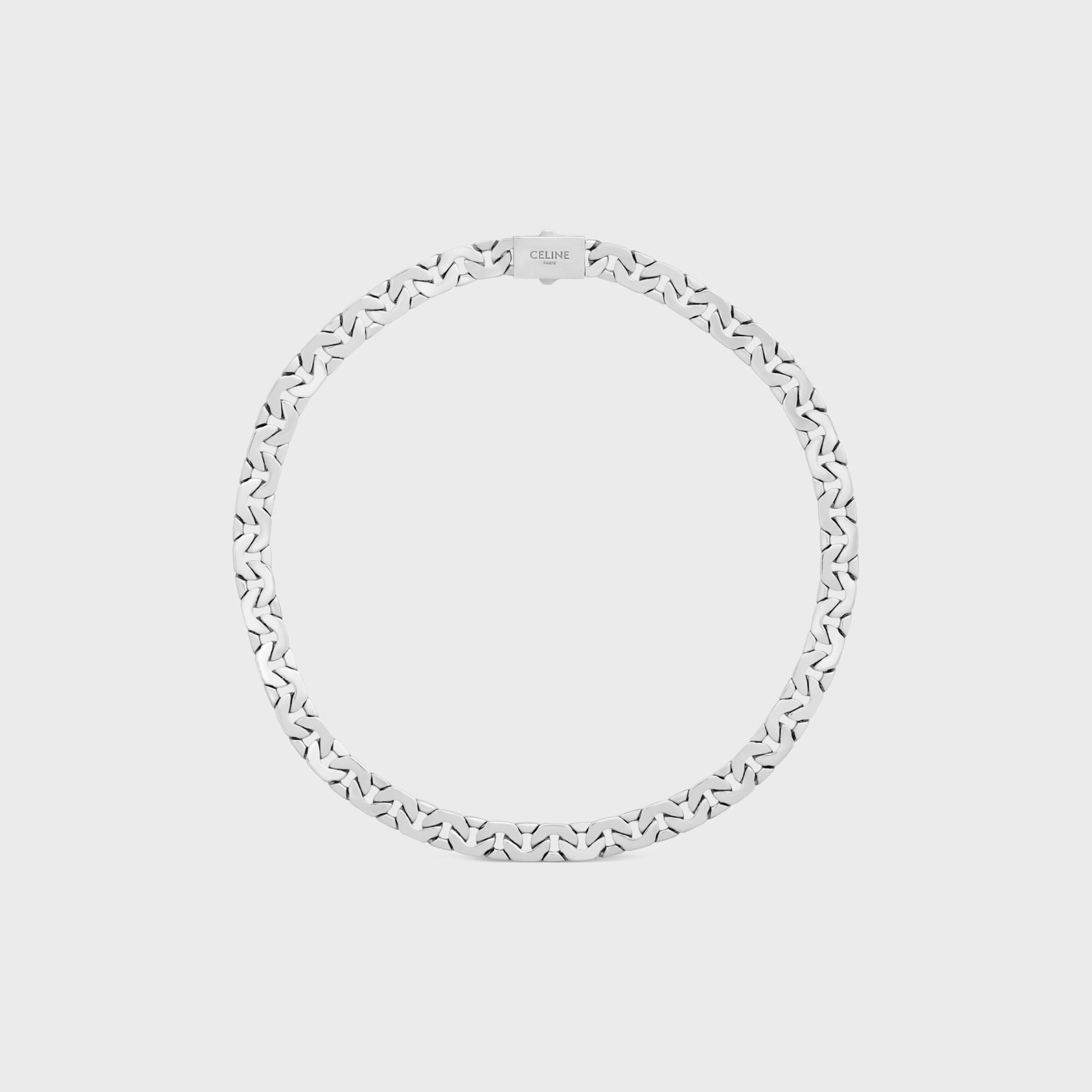 Mesh Necklace in Sterling with Rhodium finish^CELINE Cheap