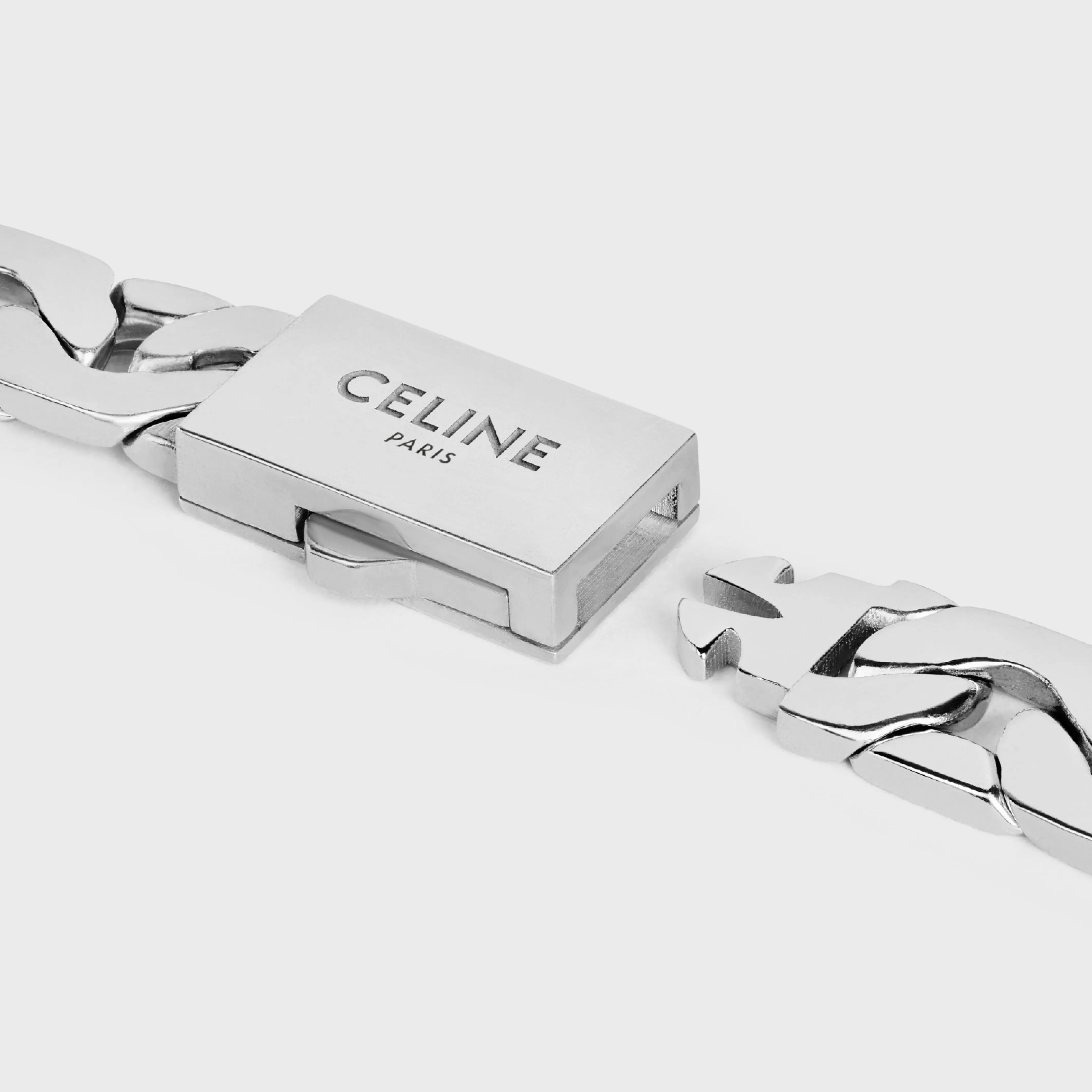 Mesh Necklace in Sterling with Rhodium finish^CELINE Cheap