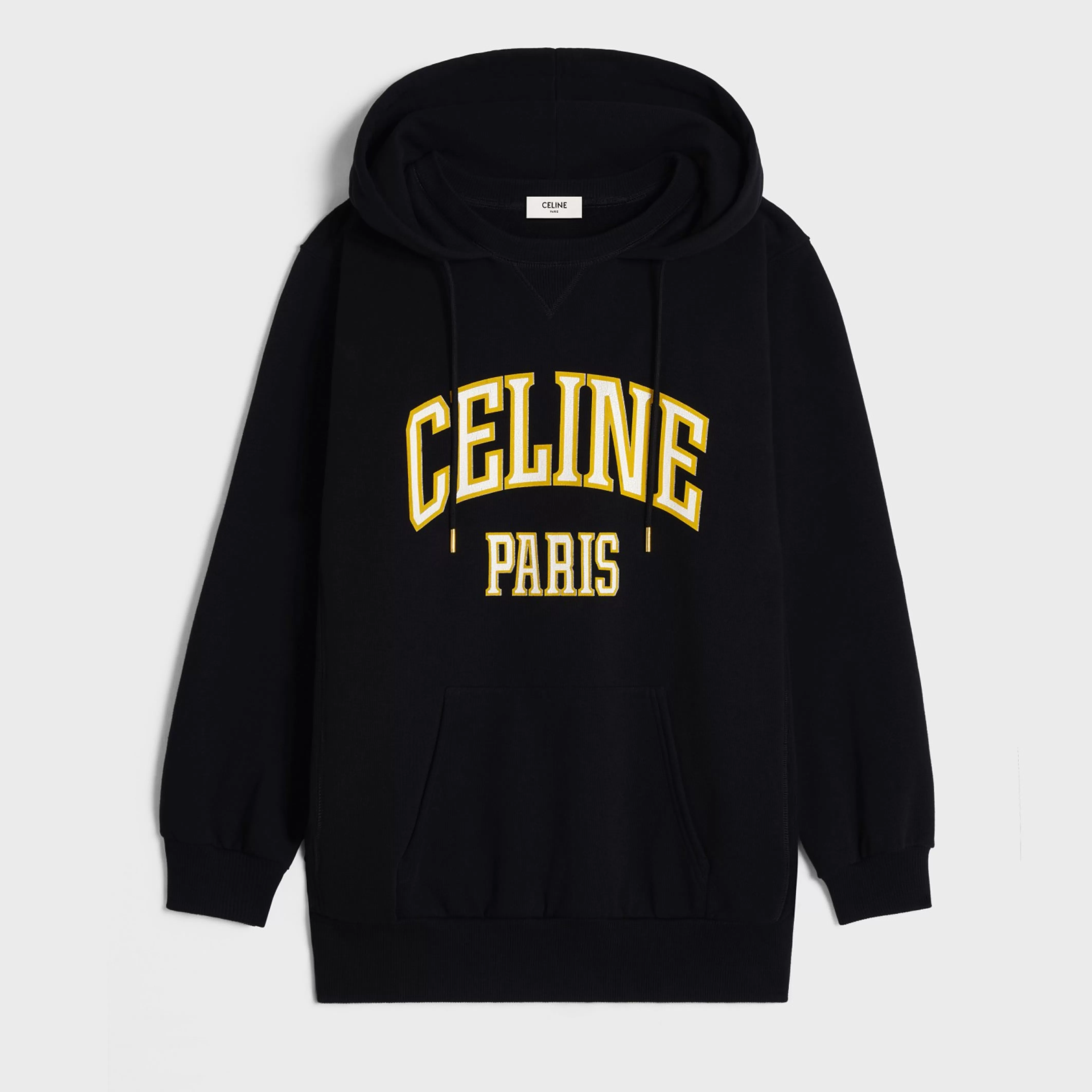 oversized hoodie in cotton fleece^CELINE Online