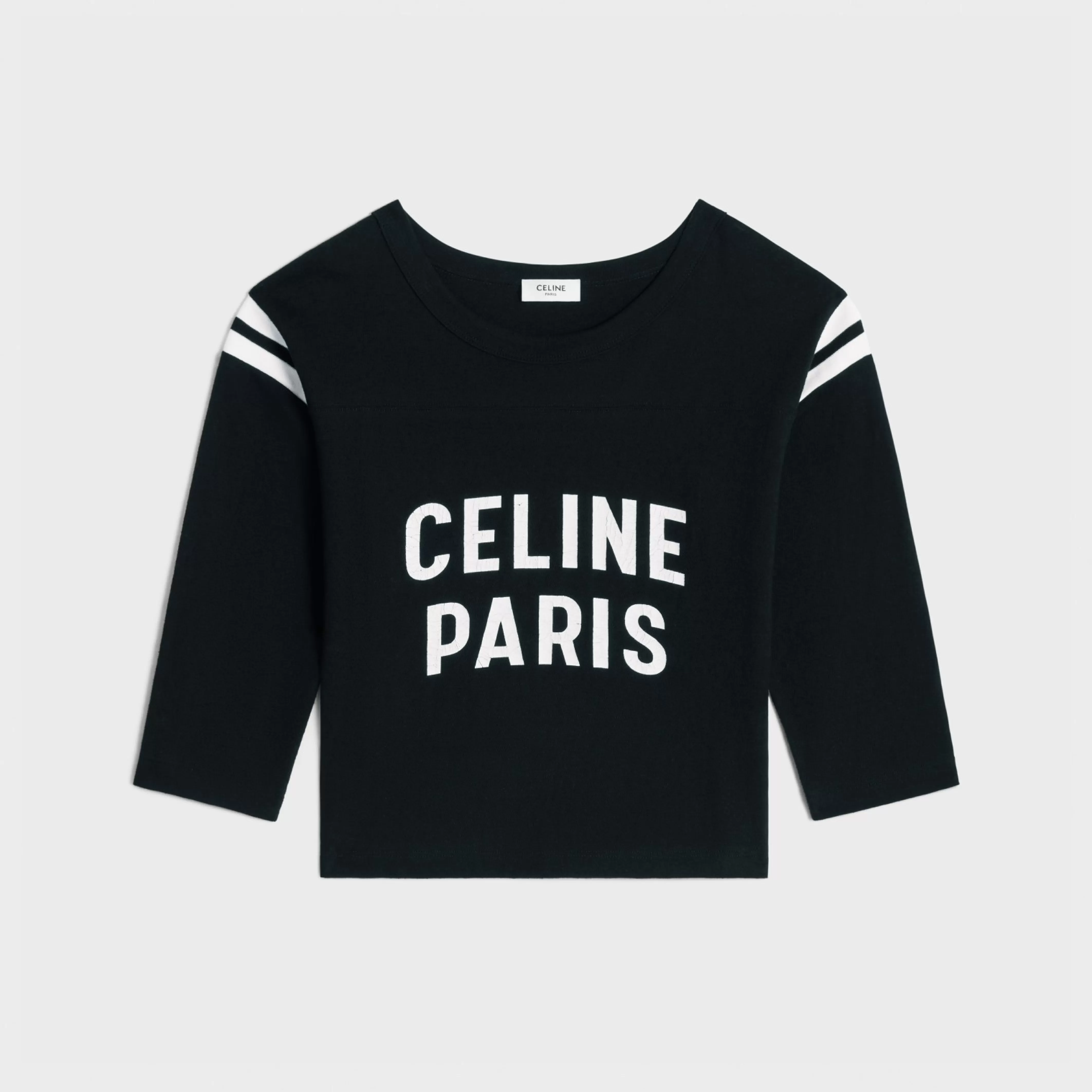 paris boxy t-shirt in cotton jersey^CELINE Sale