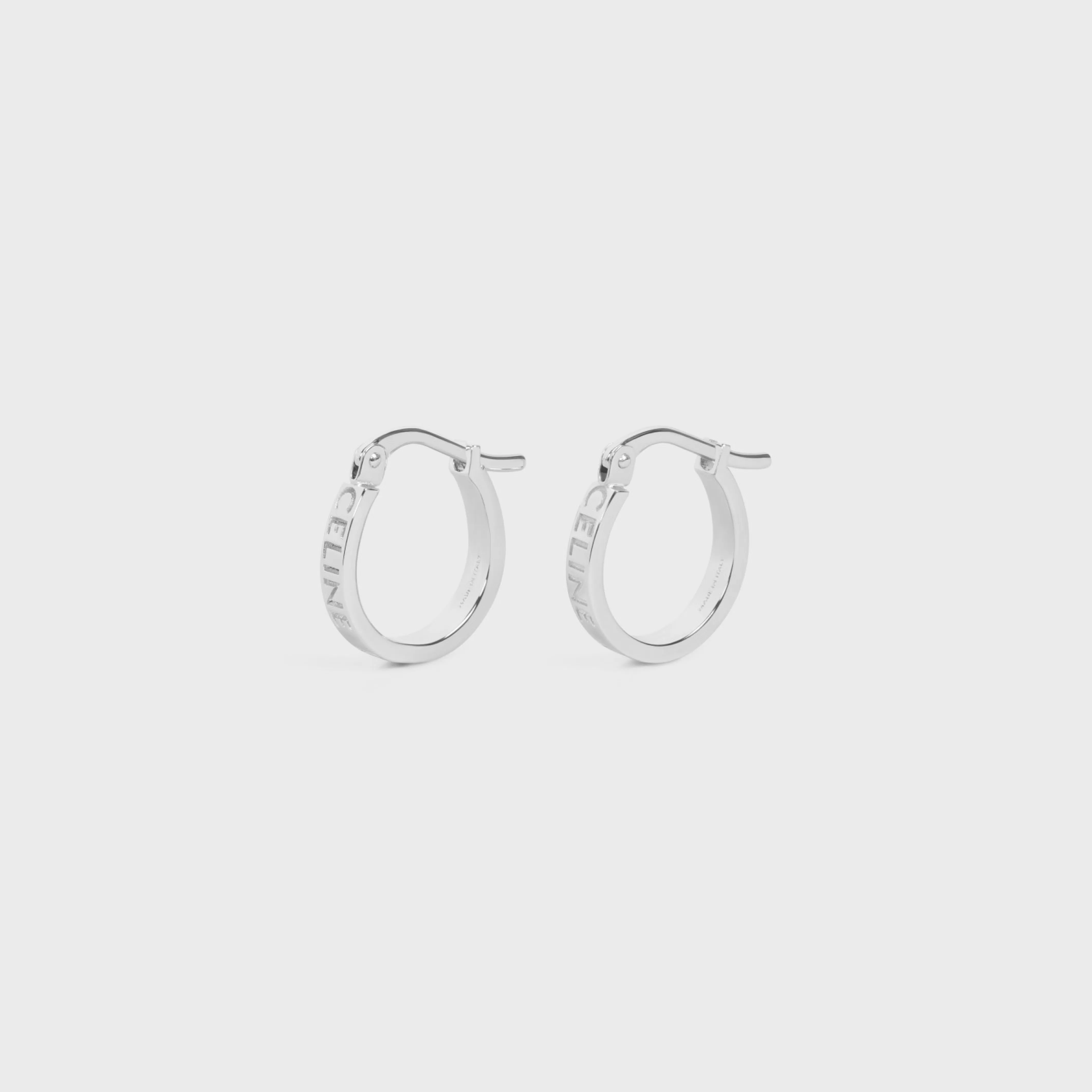 Paris Hoops in Brass with Rhodium Finish^CELINE Online