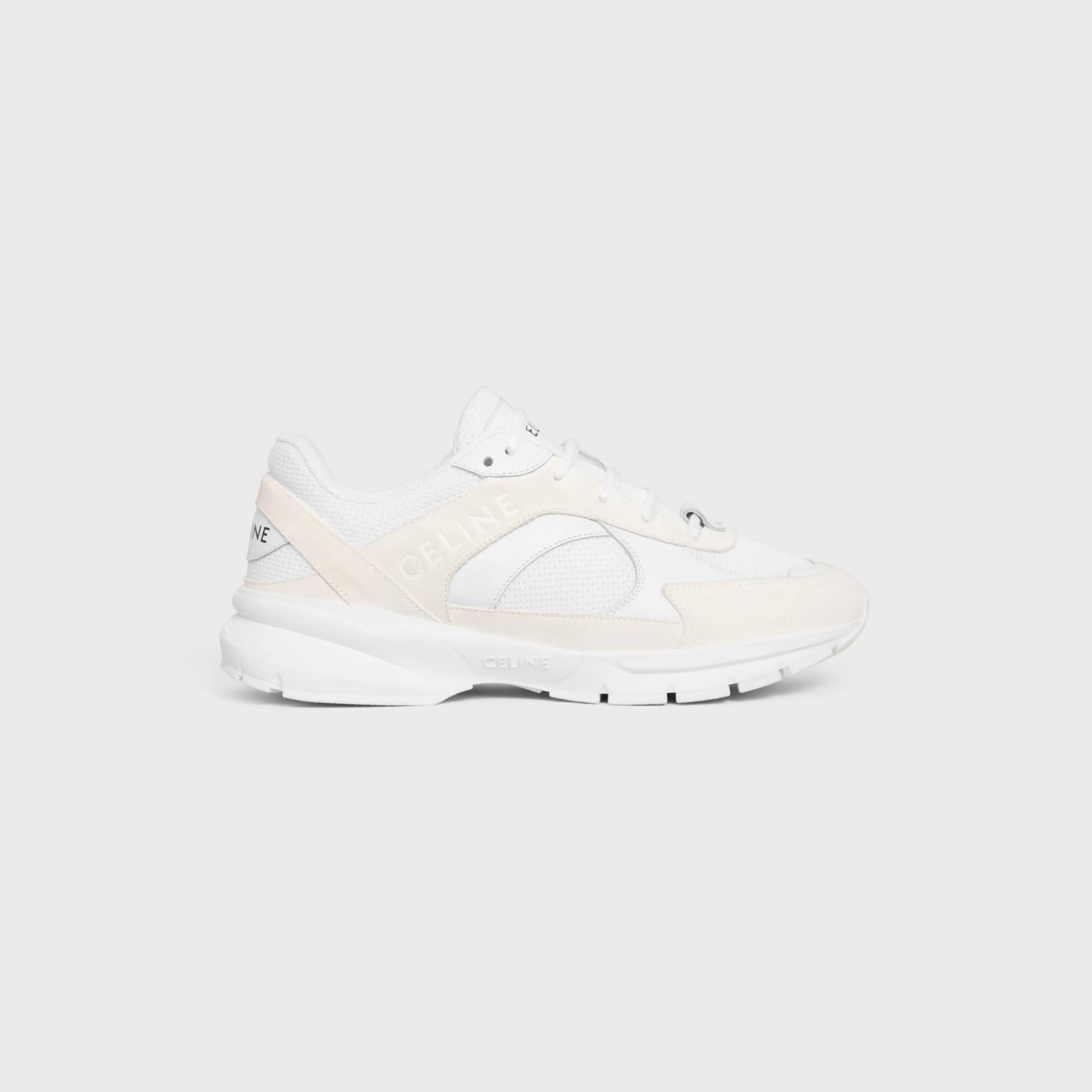RUNNER CR-03 LOW LACE-UP SNEAKER in MESH, SUEDE CALFSKIN AND CALFSKIN^CELINE Cheap