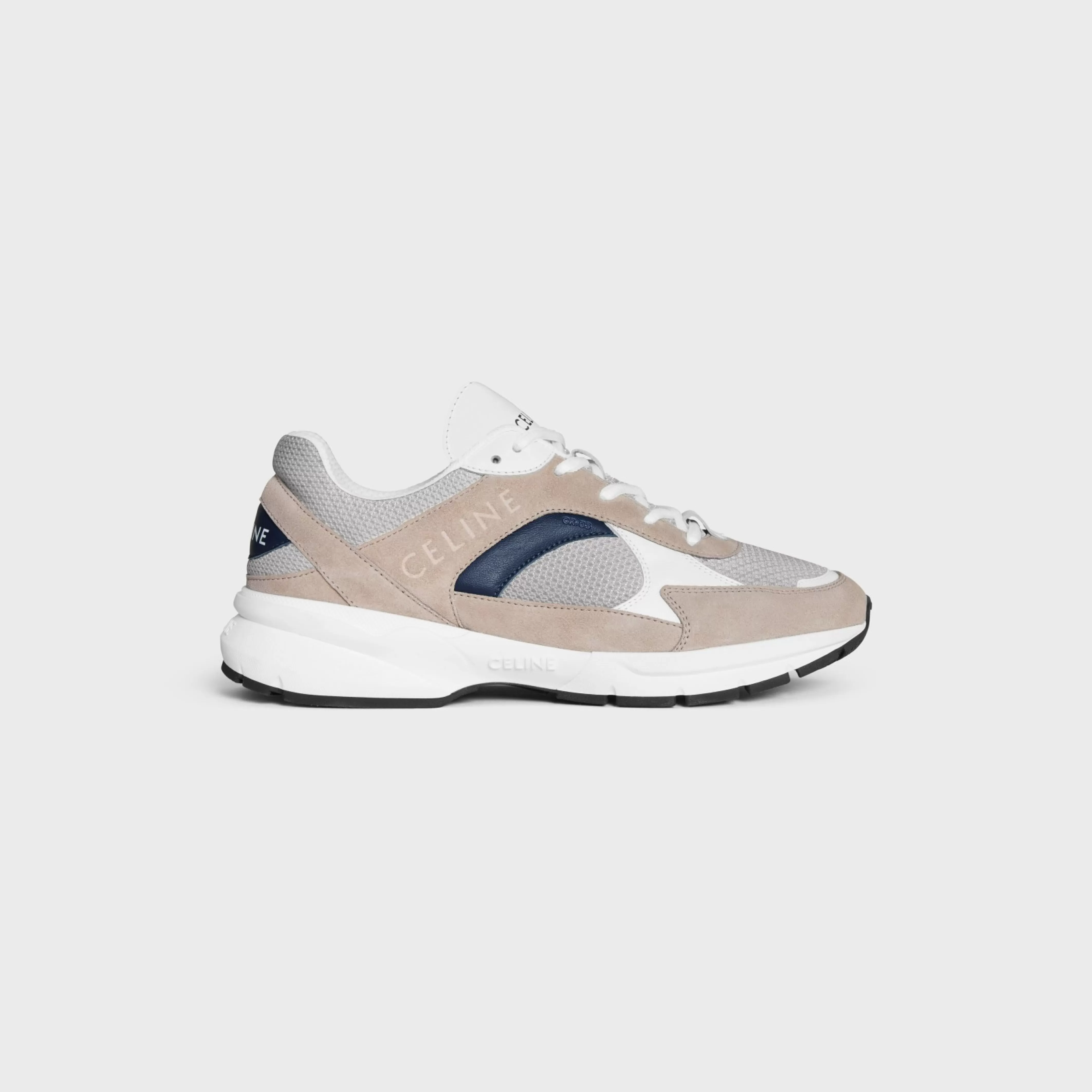RUNNER CR-03 LOW LACE-UP SNEAKER in MESH, SUEDE CALFSKIN AND CALFSKIN^CELINE Cheap