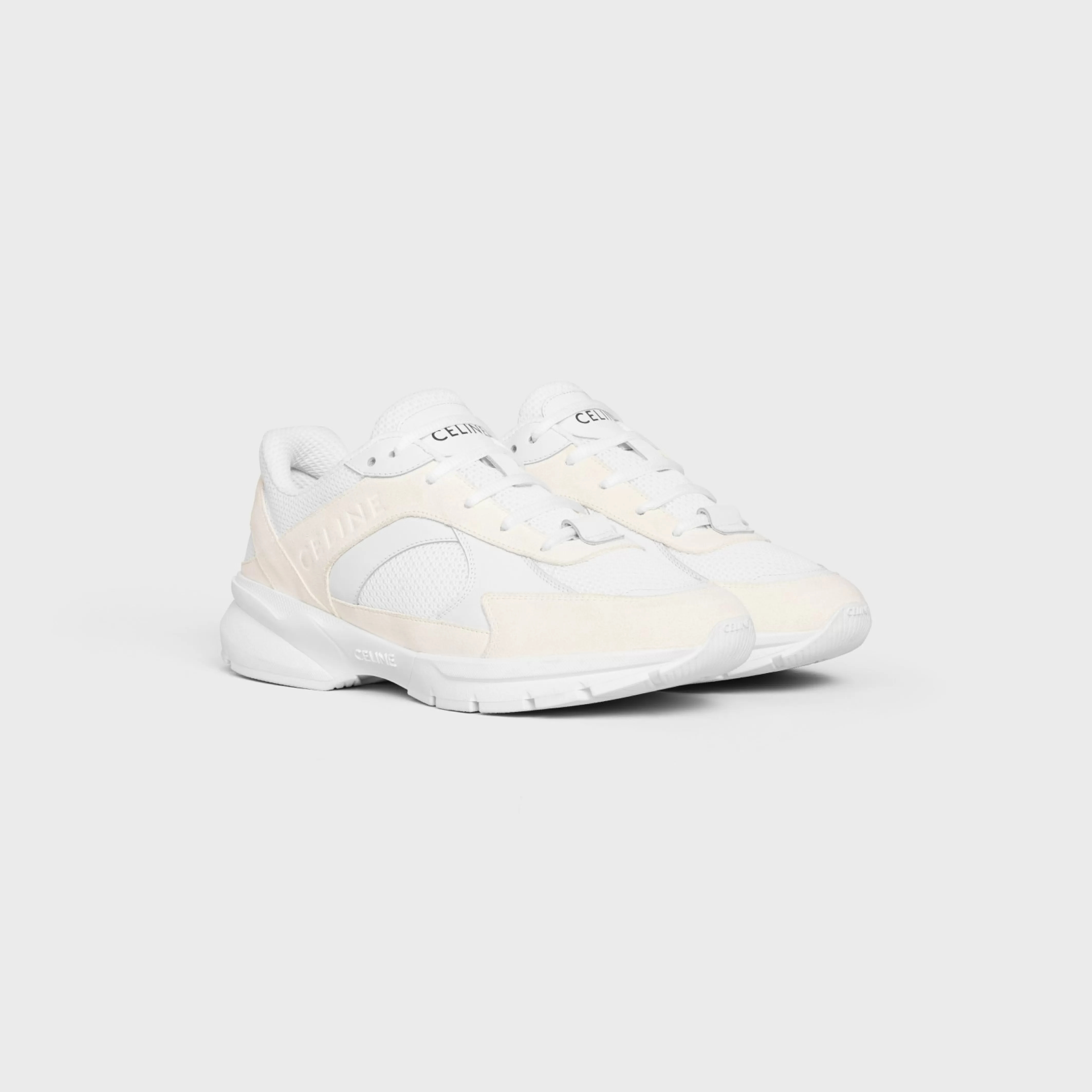 RUNNER CR-03 LOW LACE-UP SNEAKER in MESH, SUEDE CALFSKIN AND CALFSKIN^CELINE Cheap