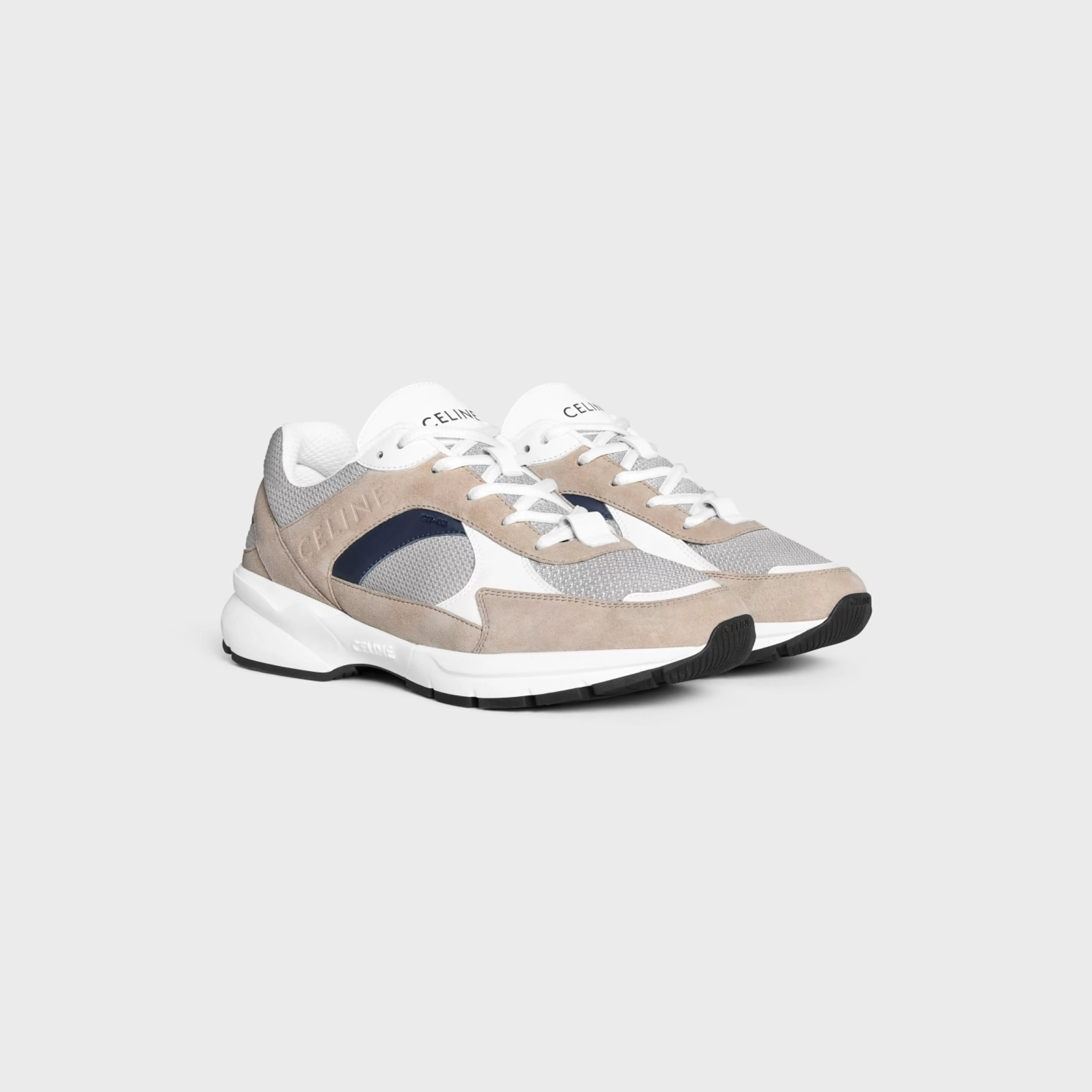 RUNNER CR-03 LOW LACE-UP SNEAKER in MESH, SUEDE CALFSKIN AND CALFSKIN^CELINE Cheap