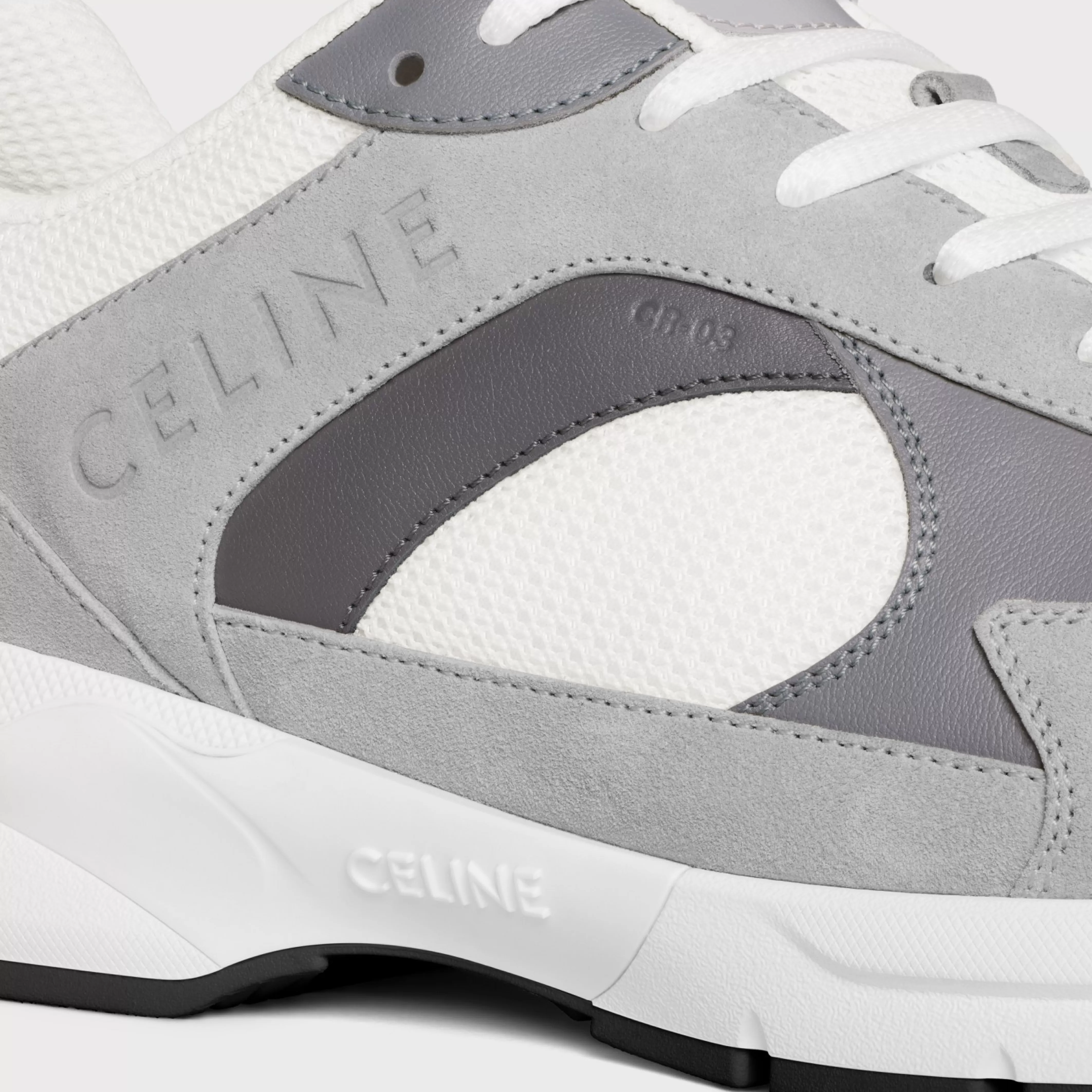 RUNNER CR-03 LOW LACE-UP SNEAKER in MESH, SUEDE CALFSKIN AND CALFSKIN^CELINE Best Sale