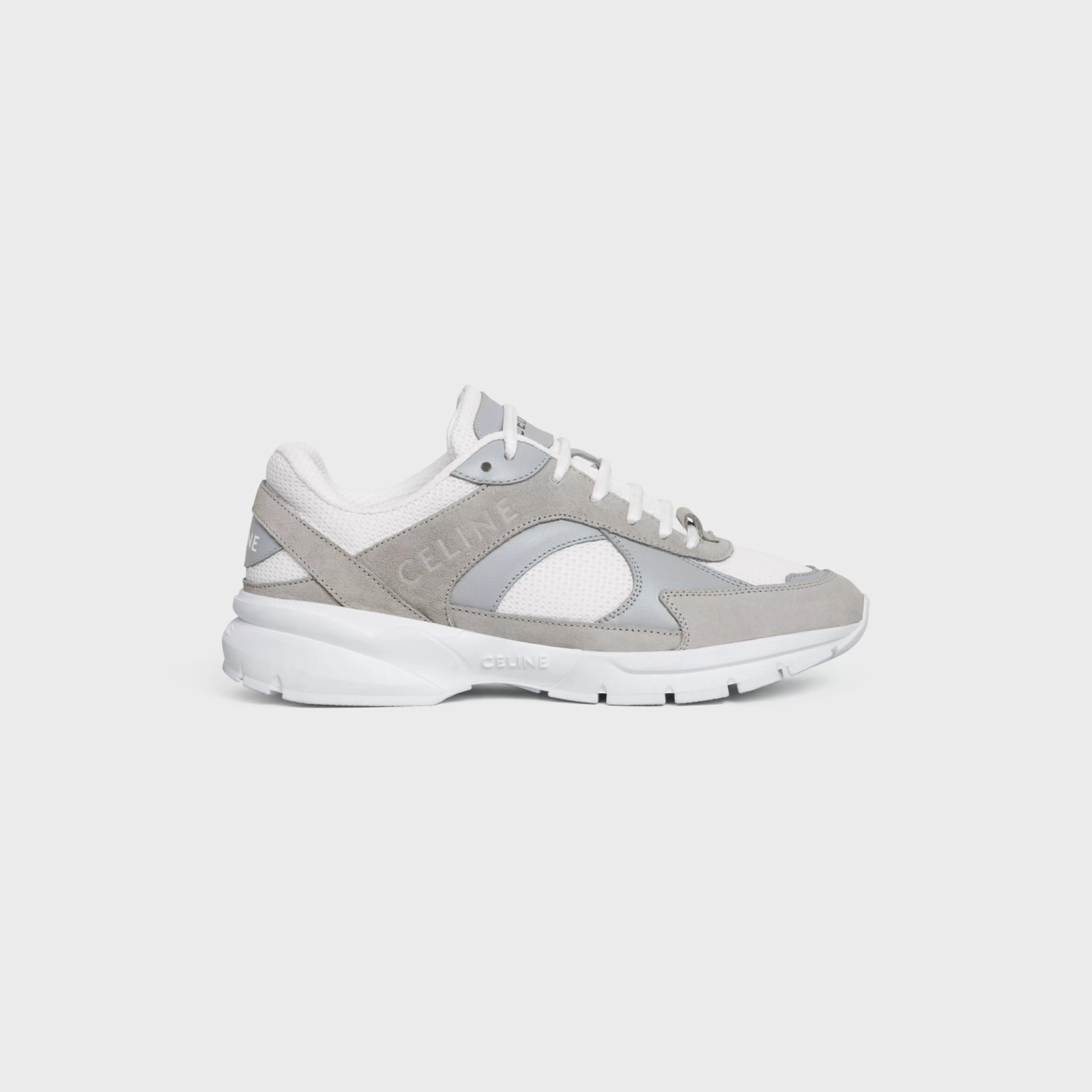 RUNNER CR-03 LOW LACE-UP SNEAKER in SUEDE CALFSKIN, MESH AND CALFSKIN^CELINE Clearance