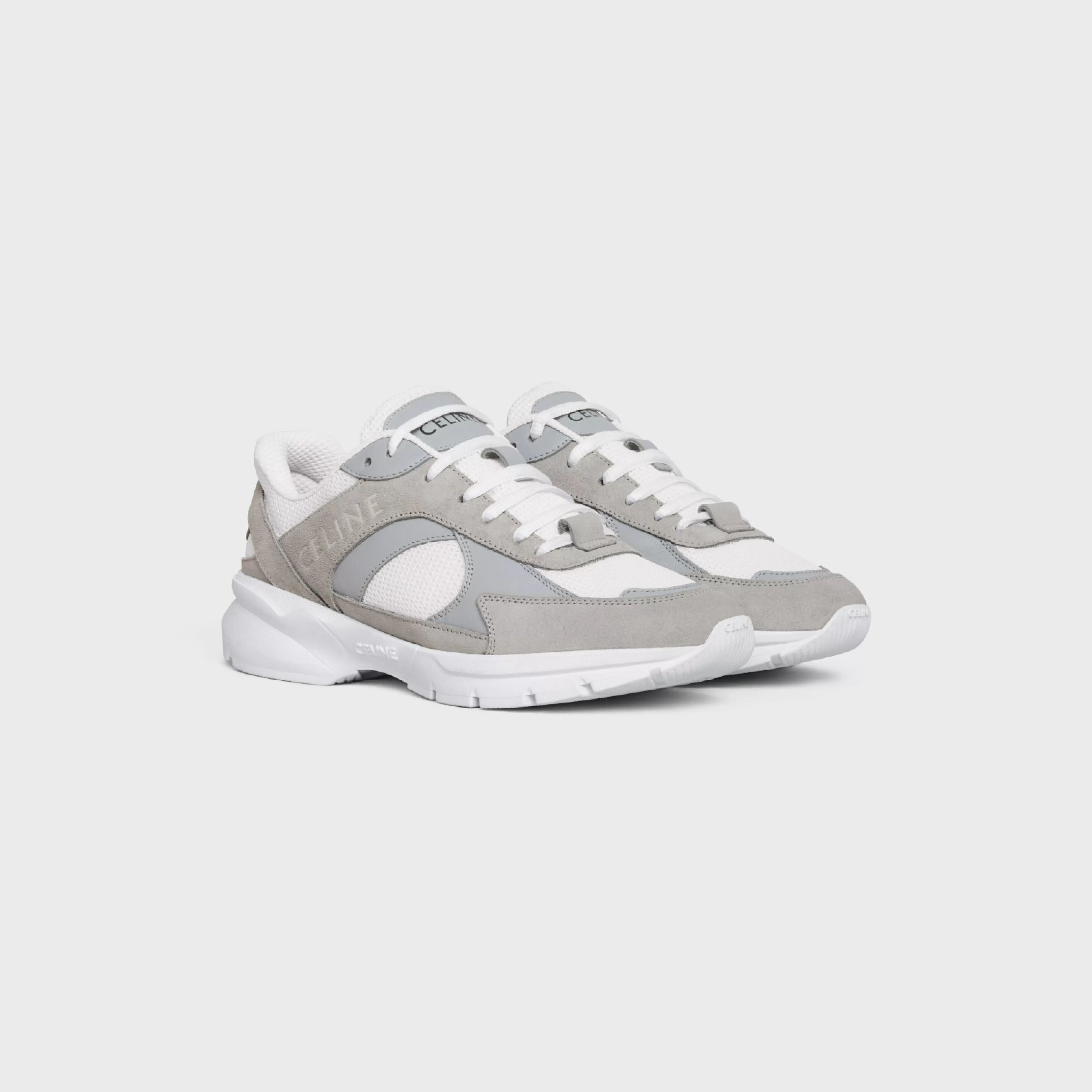 RUNNER CR-03 LOW LACE-UP SNEAKER in SUEDE CALFSKIN, MESH AND CALFSKIN^CELINE Clearance