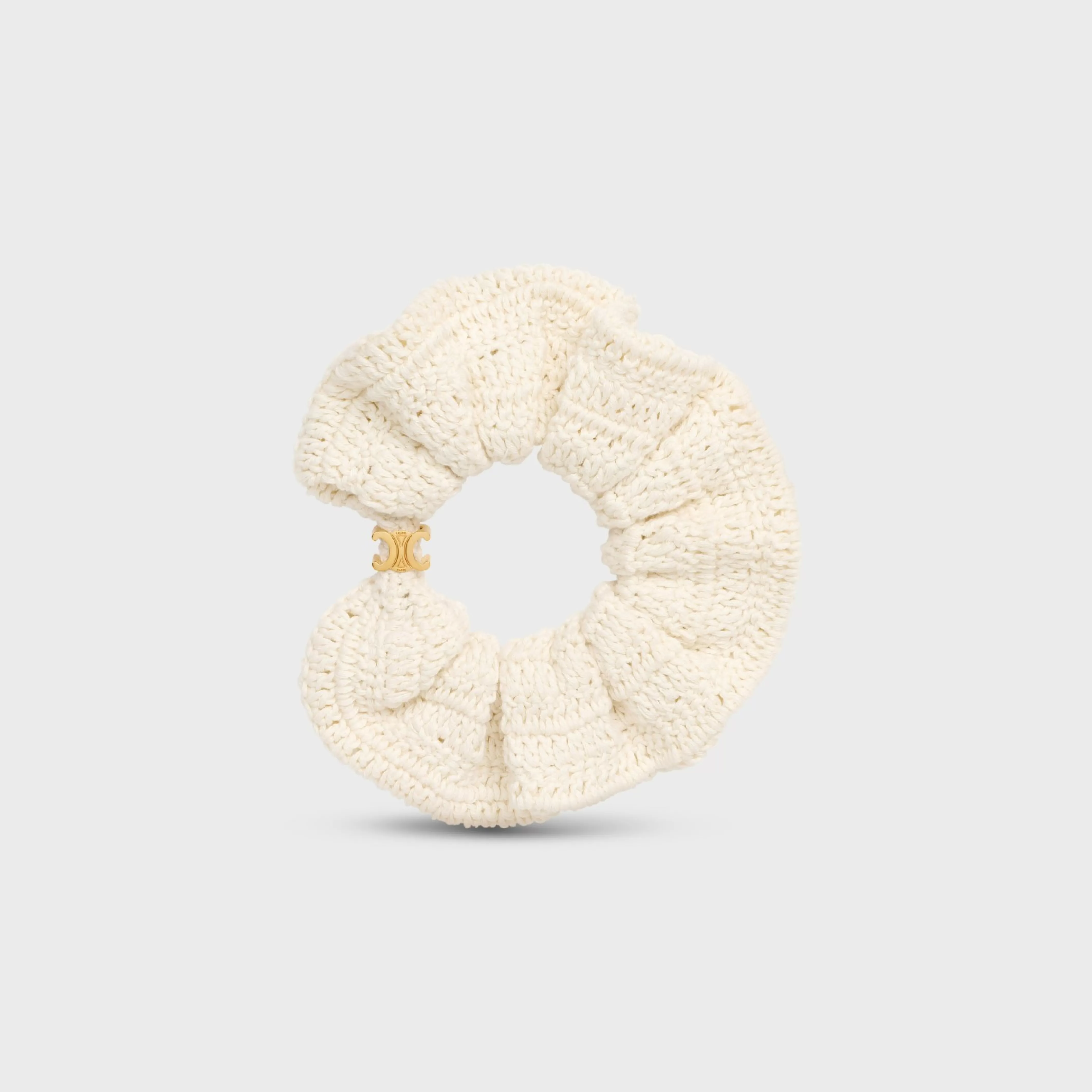 Scrunchy Crochet in Cotton and Brass with Gold finish^CELINE Flash Sale