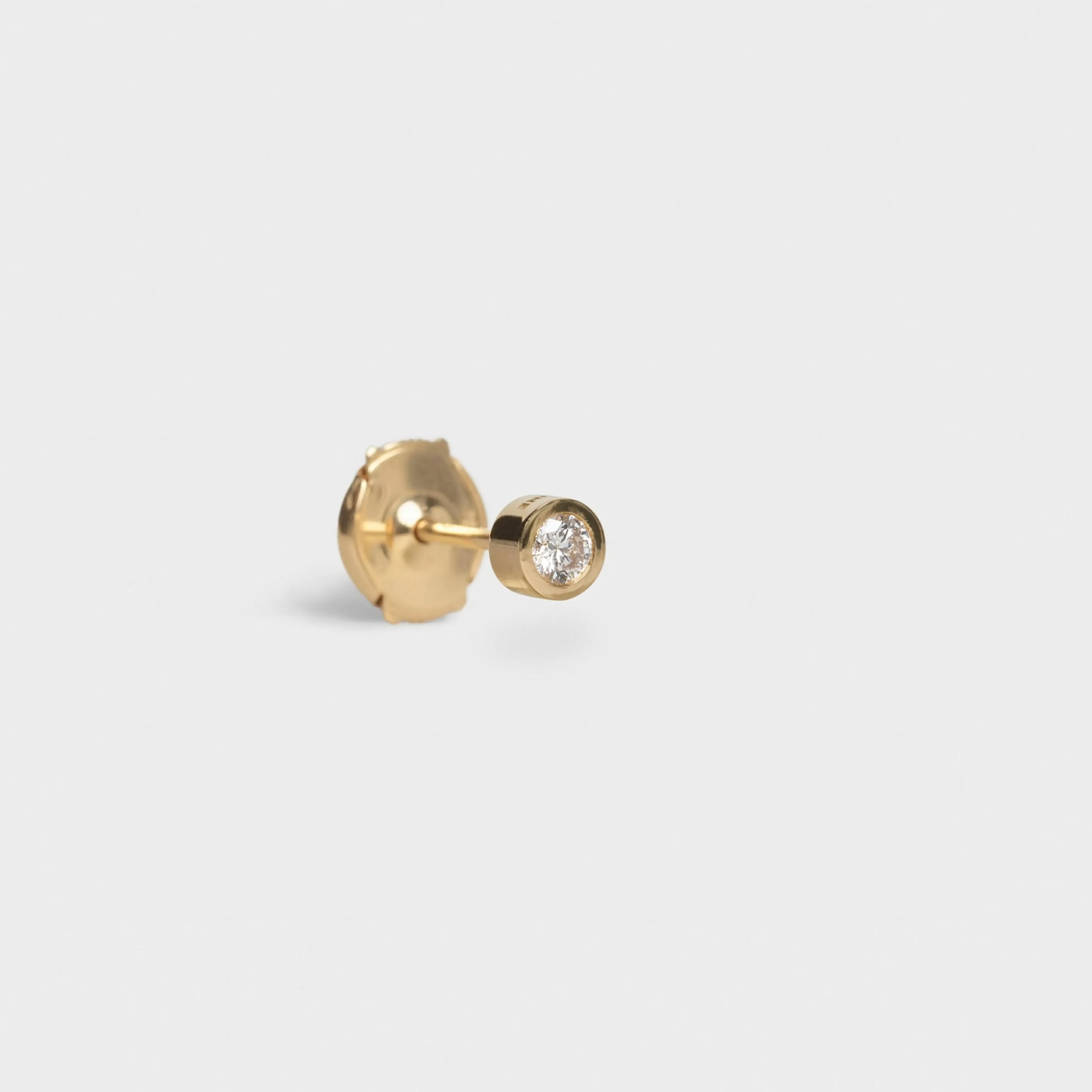 Sentimental Brillant Stud in Yellow Gold and Diamond^CELINE Shop