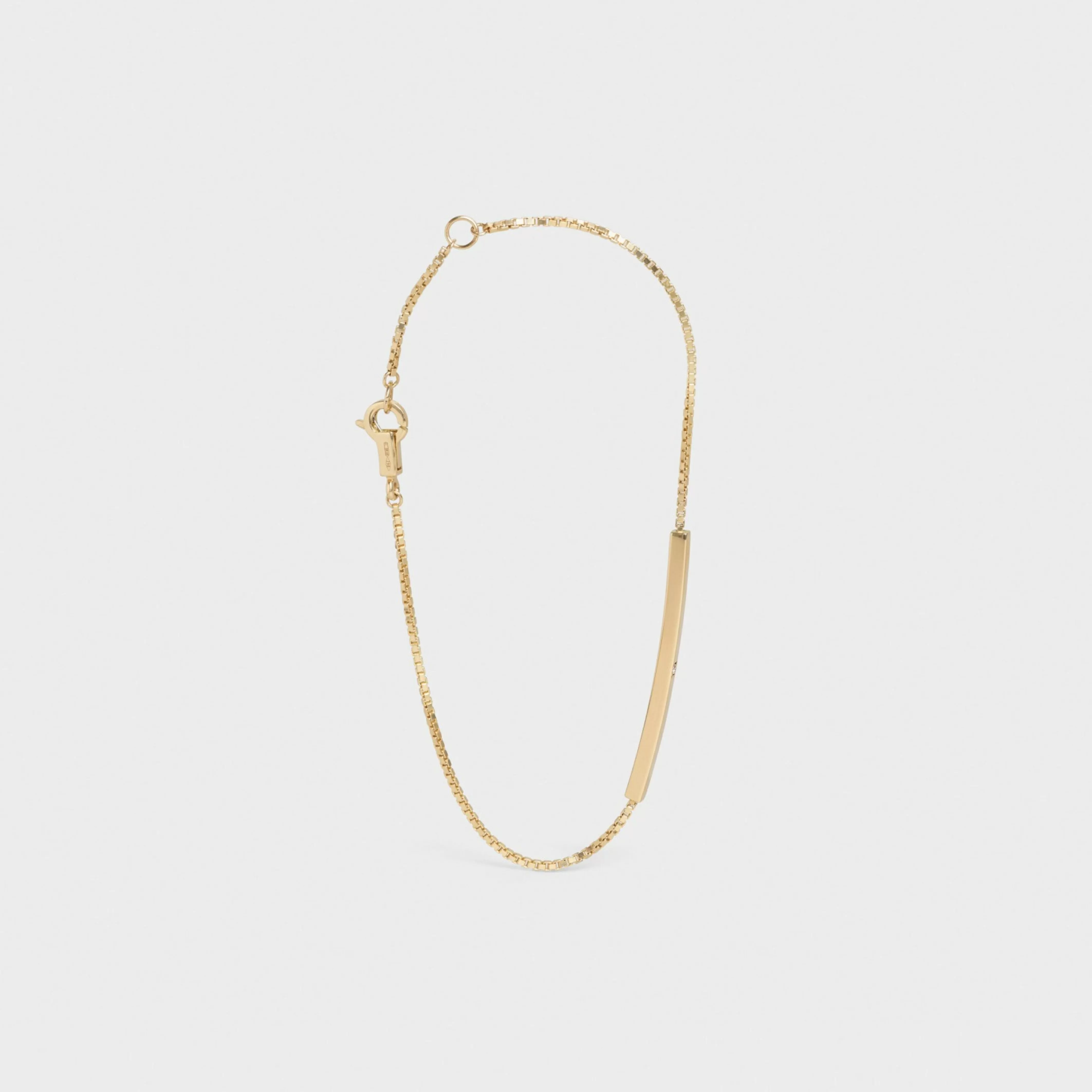 Sentimental Straight Bracelet in Yellow Gold and Diamond^CELINE Clearance