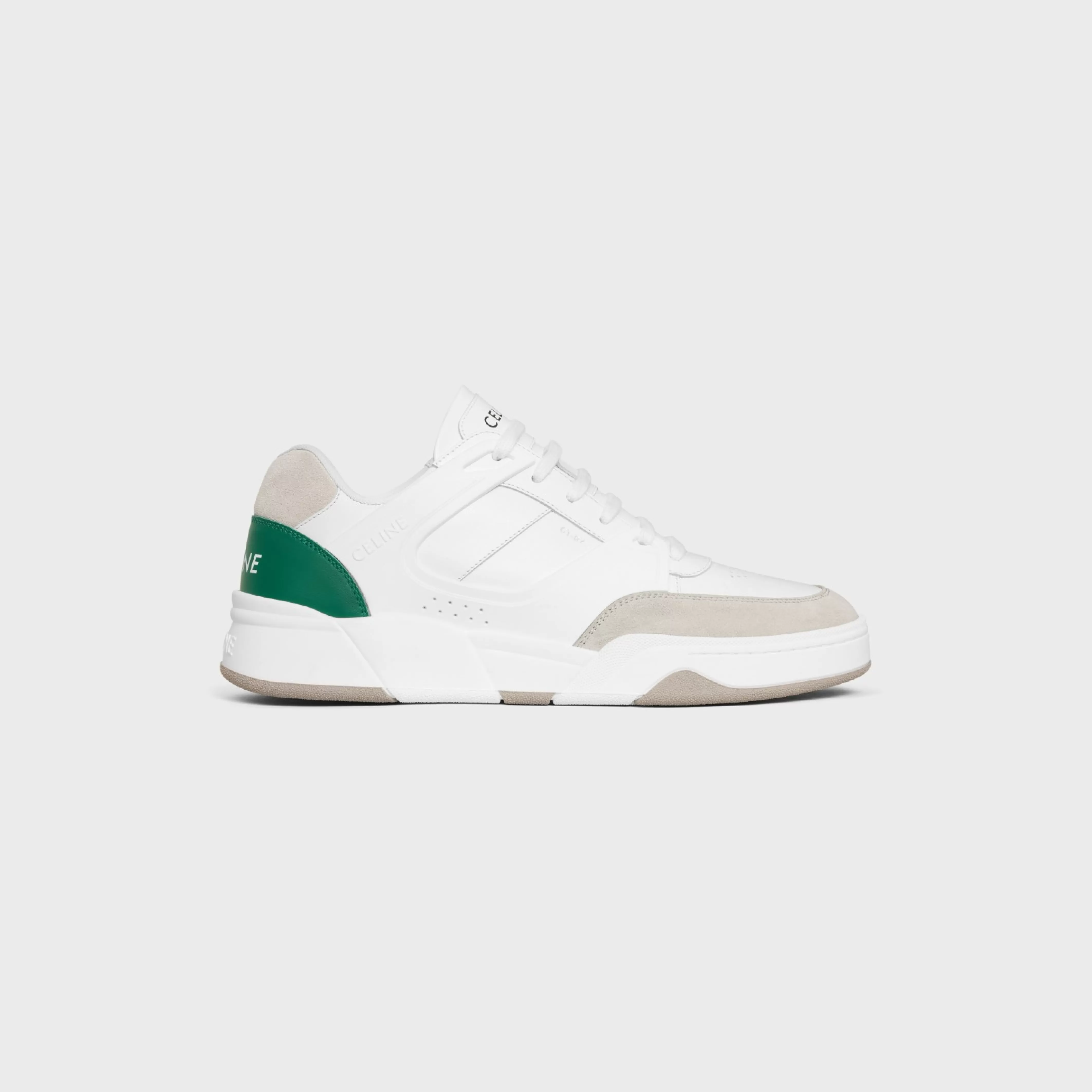 TRAINER CT-07 LOW LACE-UP SNEAKER in CALFSKIN AND SUEDE CALFSKIN^CELINE Fashion