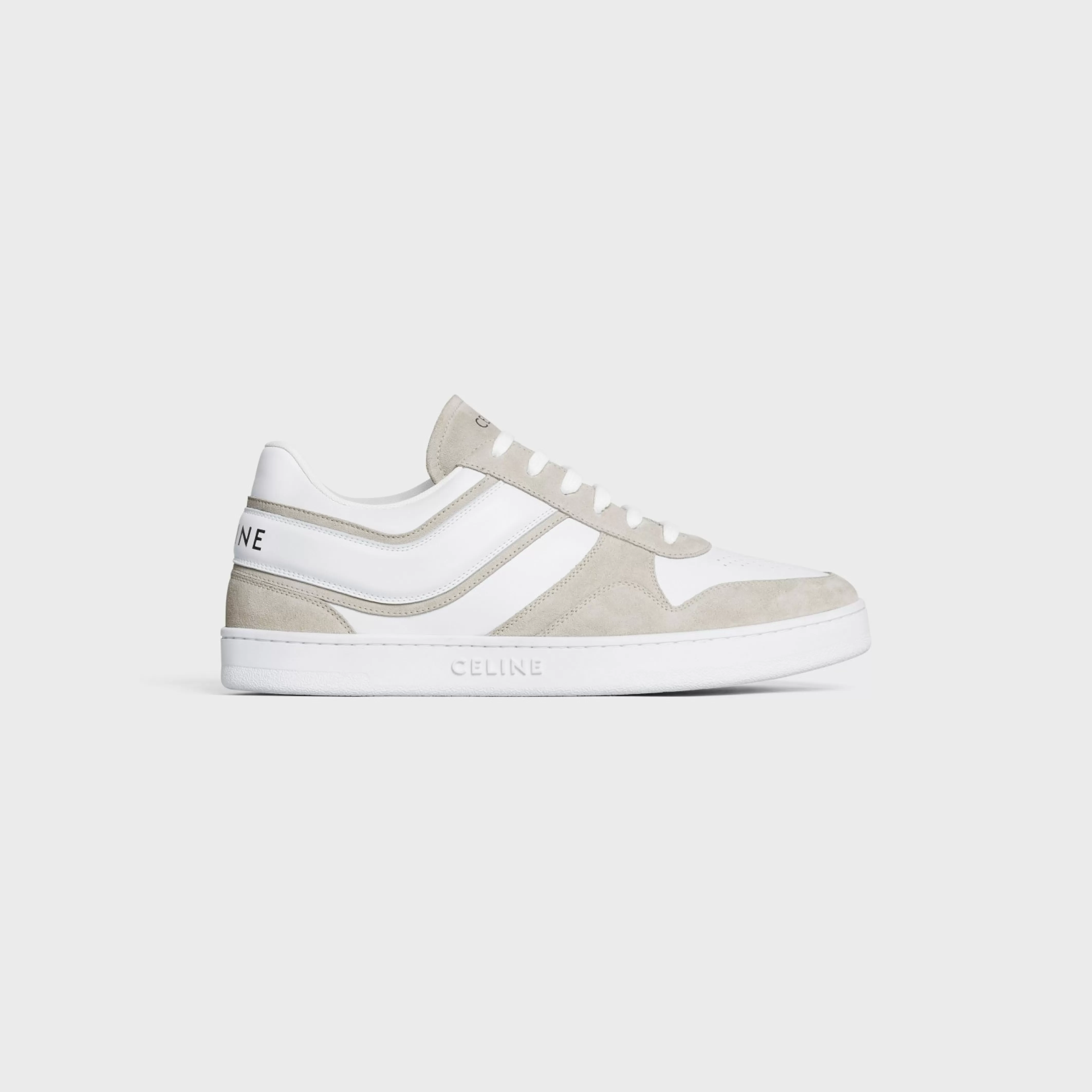 TRAINER LOW LACE-UP SNEAKER in SUEDE CALFSKIN AND CALFSKIN^CELINE New