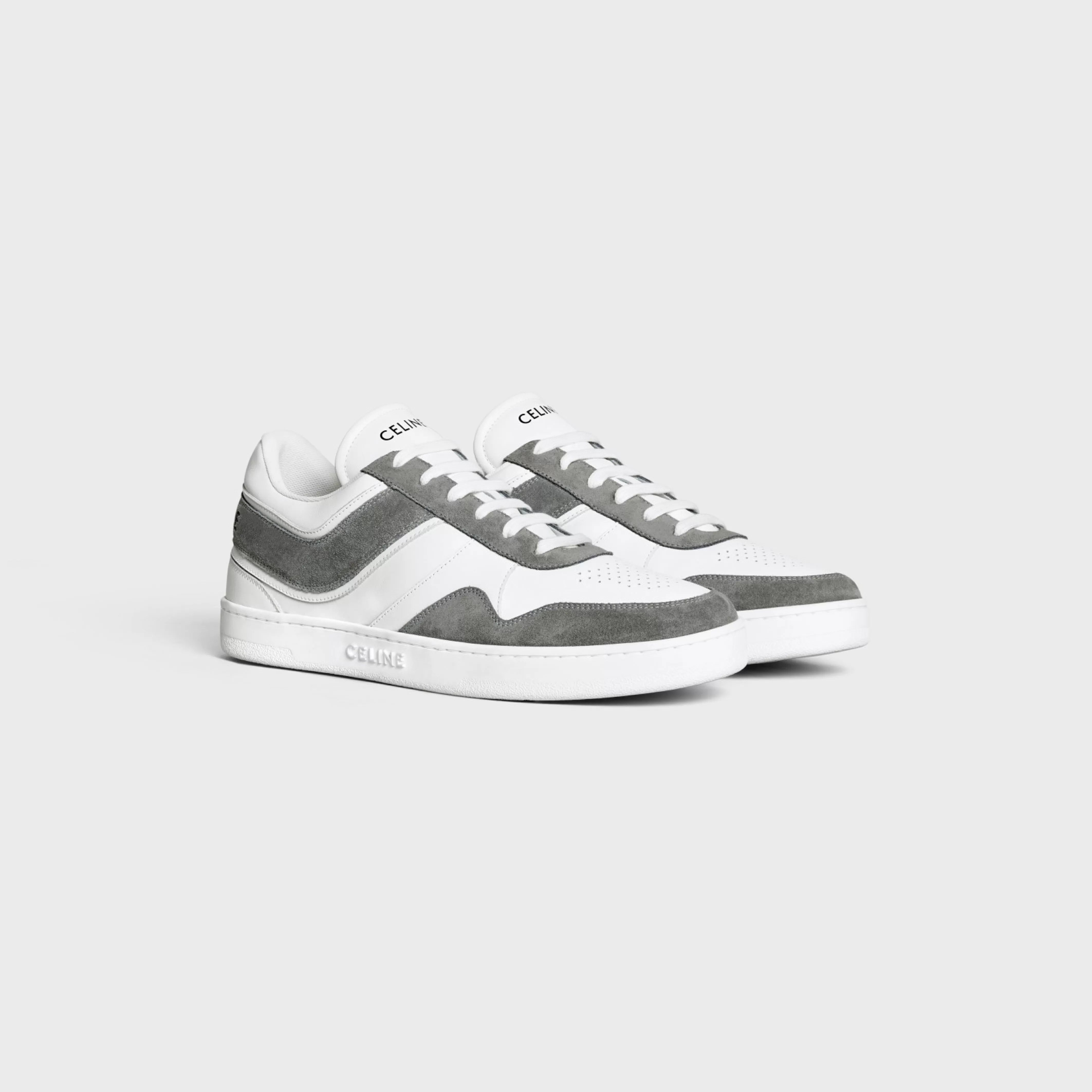 TRAINER LOW LACE-UP SNEAKER in SUEDE CALFSKIN AND CALFSKIN^CELINE Clearance
