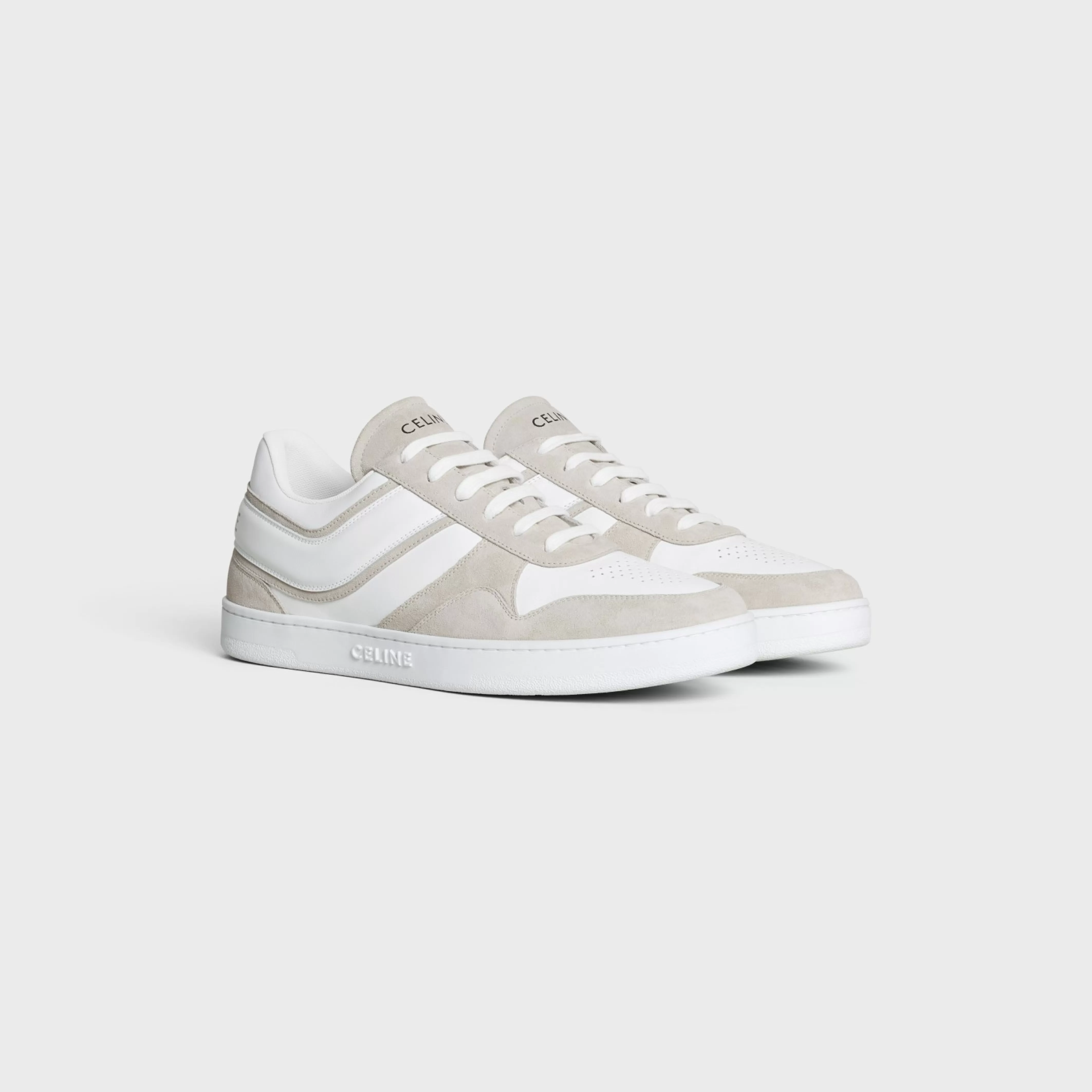 TRAINER LOW LACE-UP SNEAKER in SUEDE CALFSKIN AND CALFSKIN^CELINE New