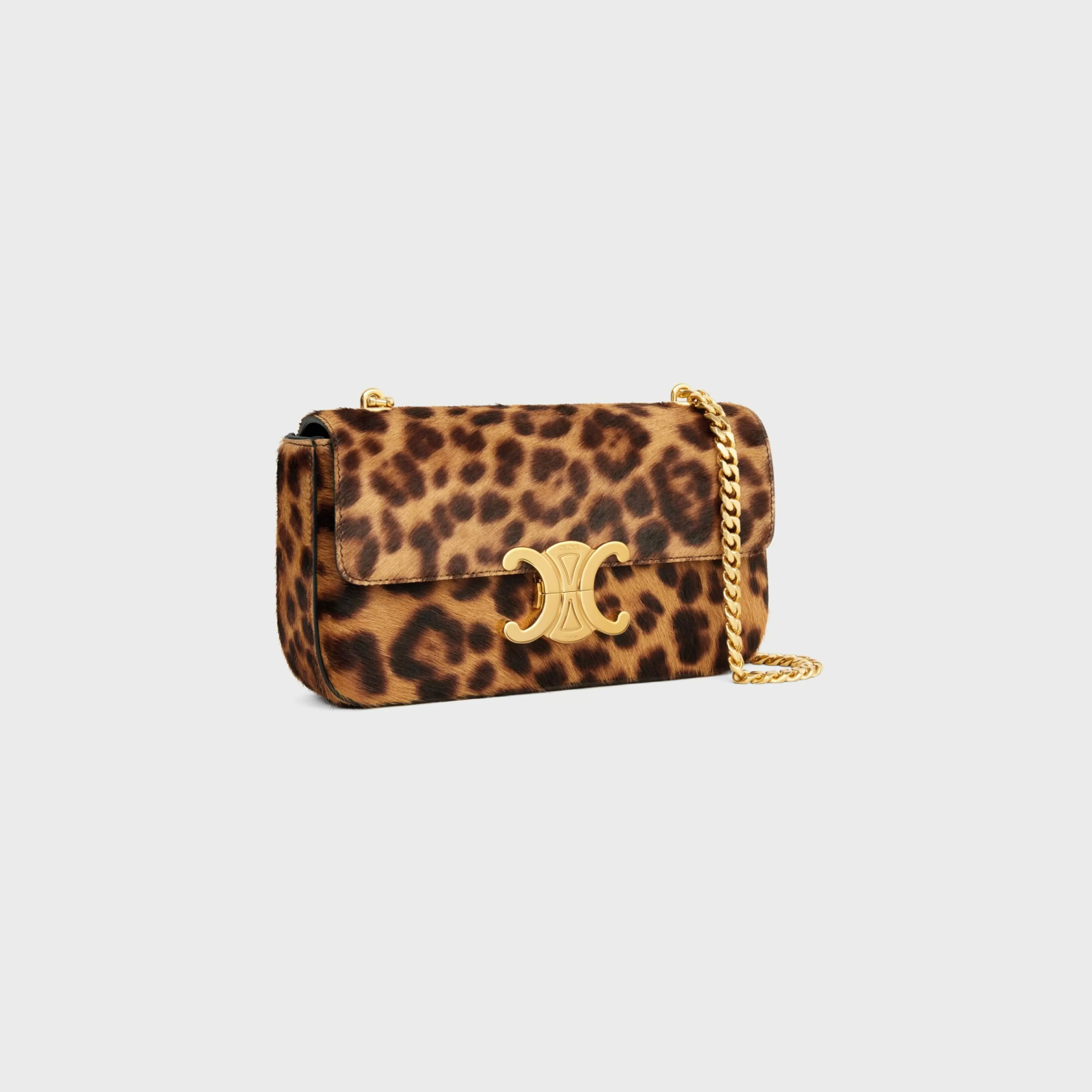 CHAIN SHOULDER BAG CLAUDE in PONY CALFSKIN WITH PRINT^CELINE Best Sale