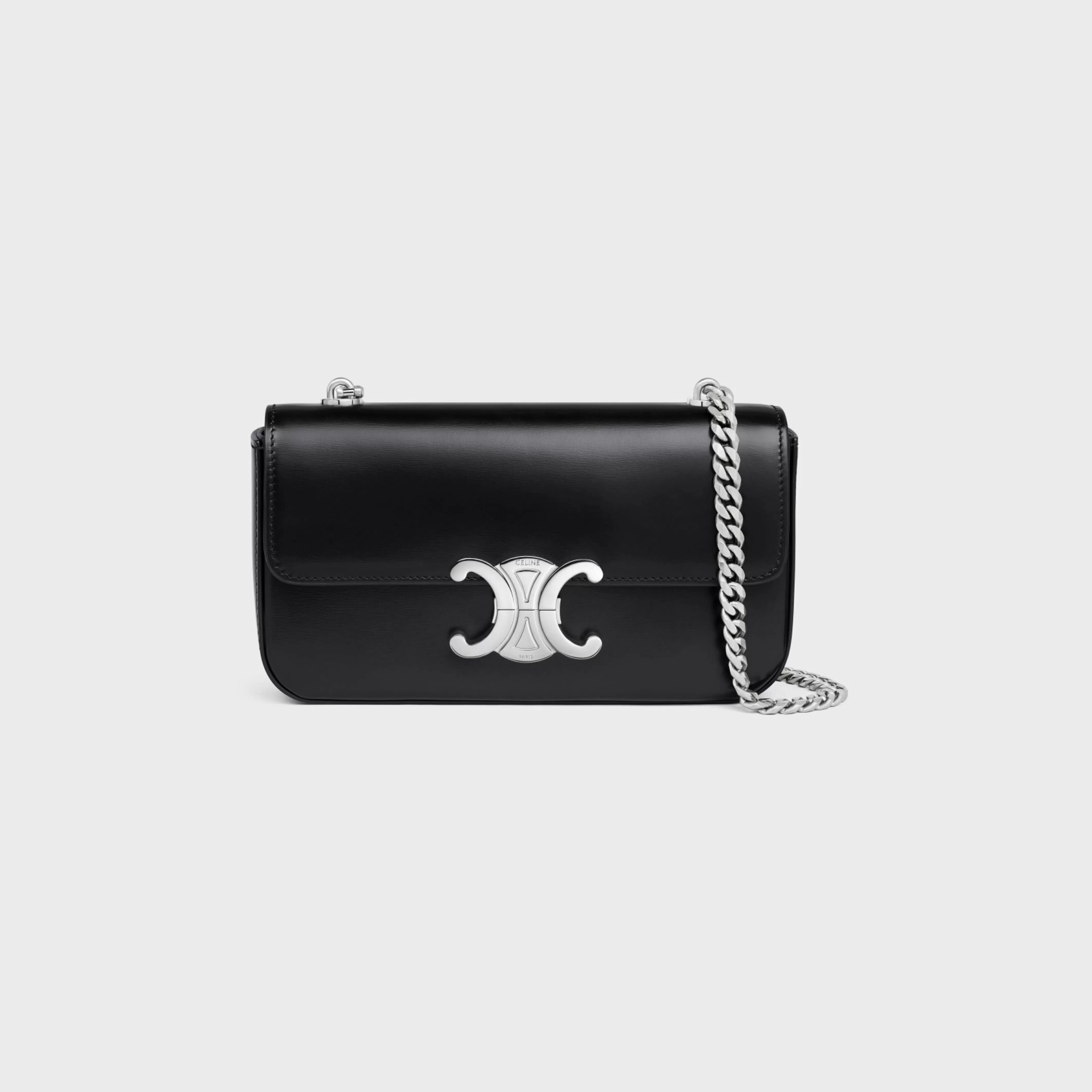 CHAIN SHOULDER BAG CLAUDE in shiny calfskin^CELINE Shop