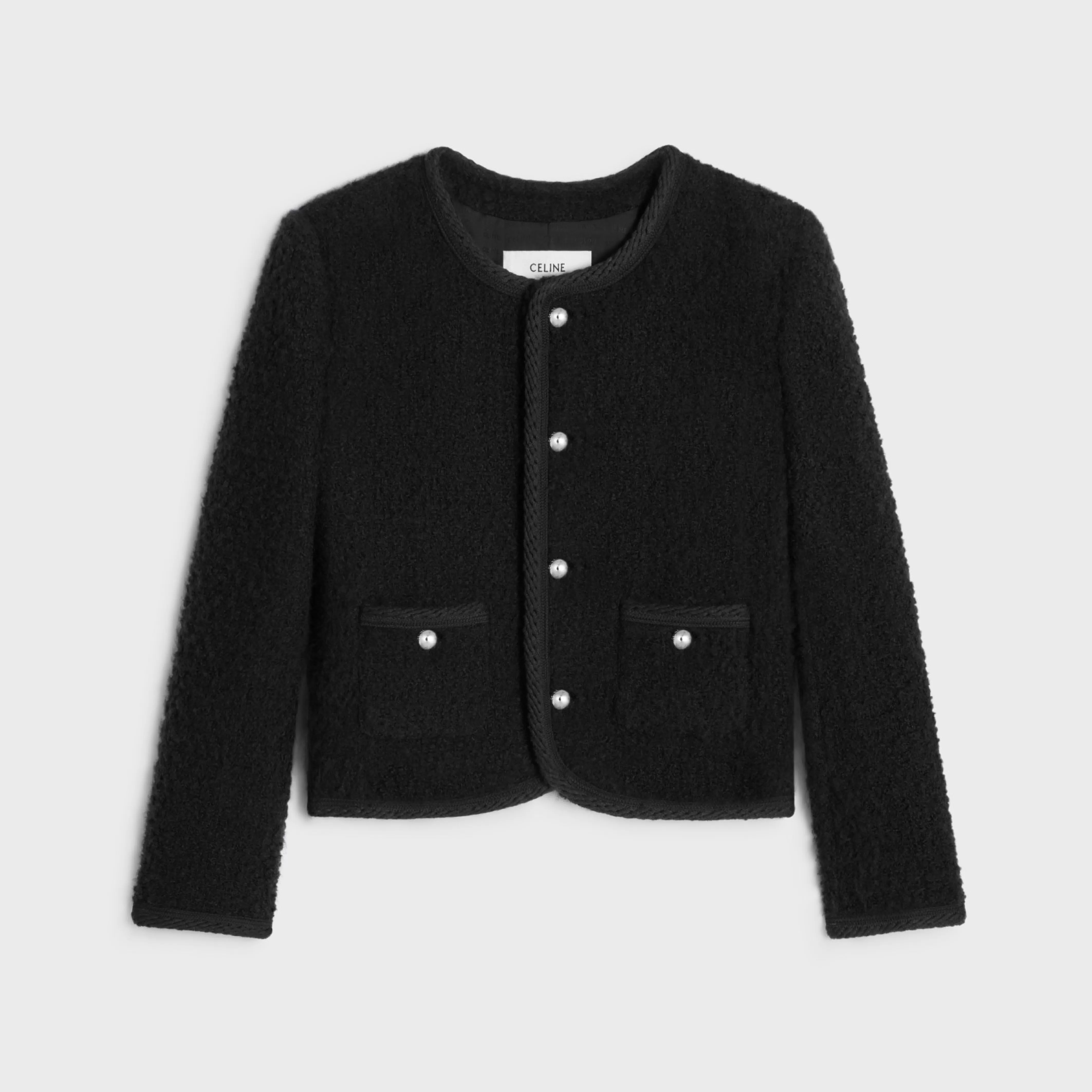 chelsea jacket in cashmere bouclette natté^CELINE Best Sale