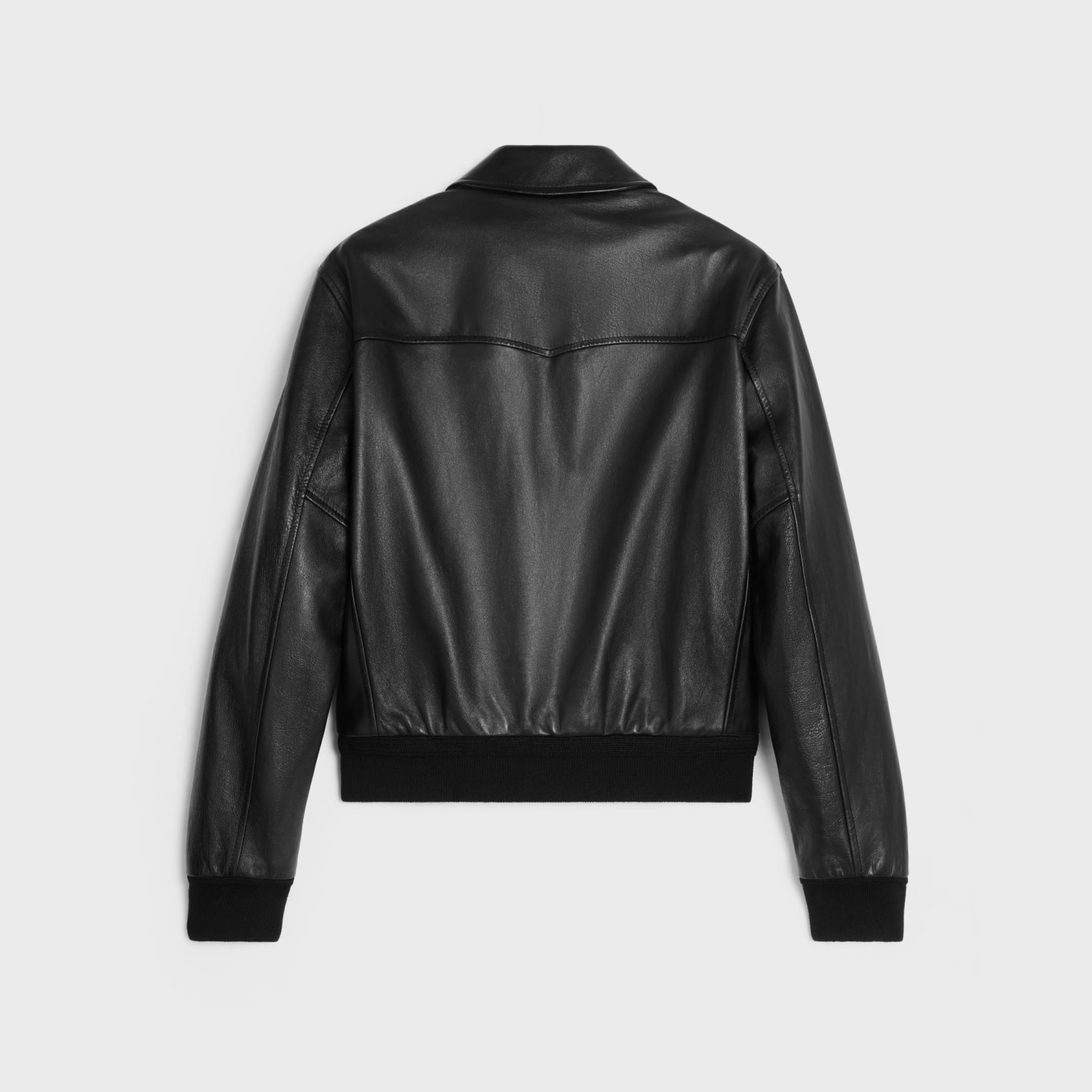 classic aviator blouson jacket in soft lambskin^CELINE Shop