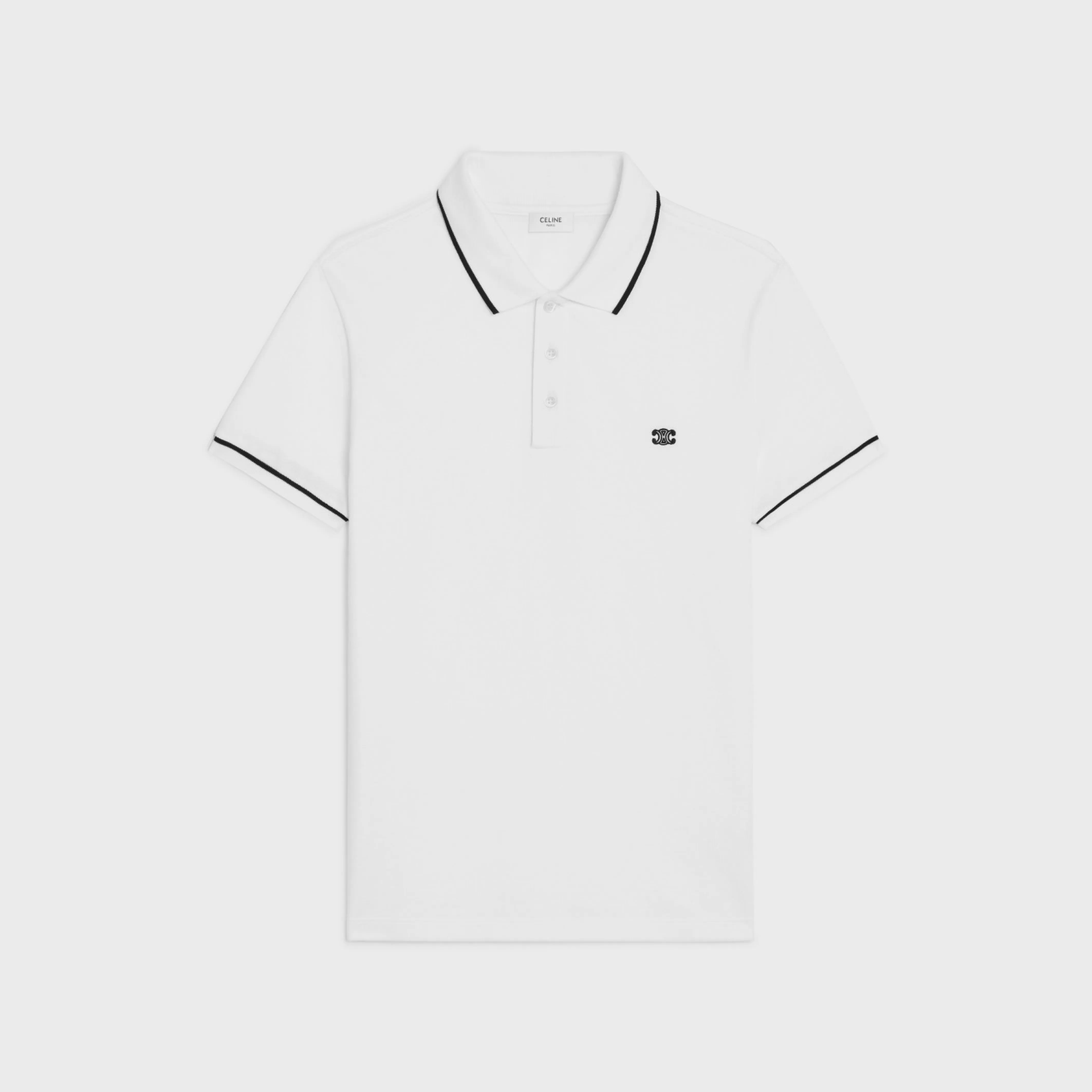 classic polo shirt in cotton piqué^CELINE Shop