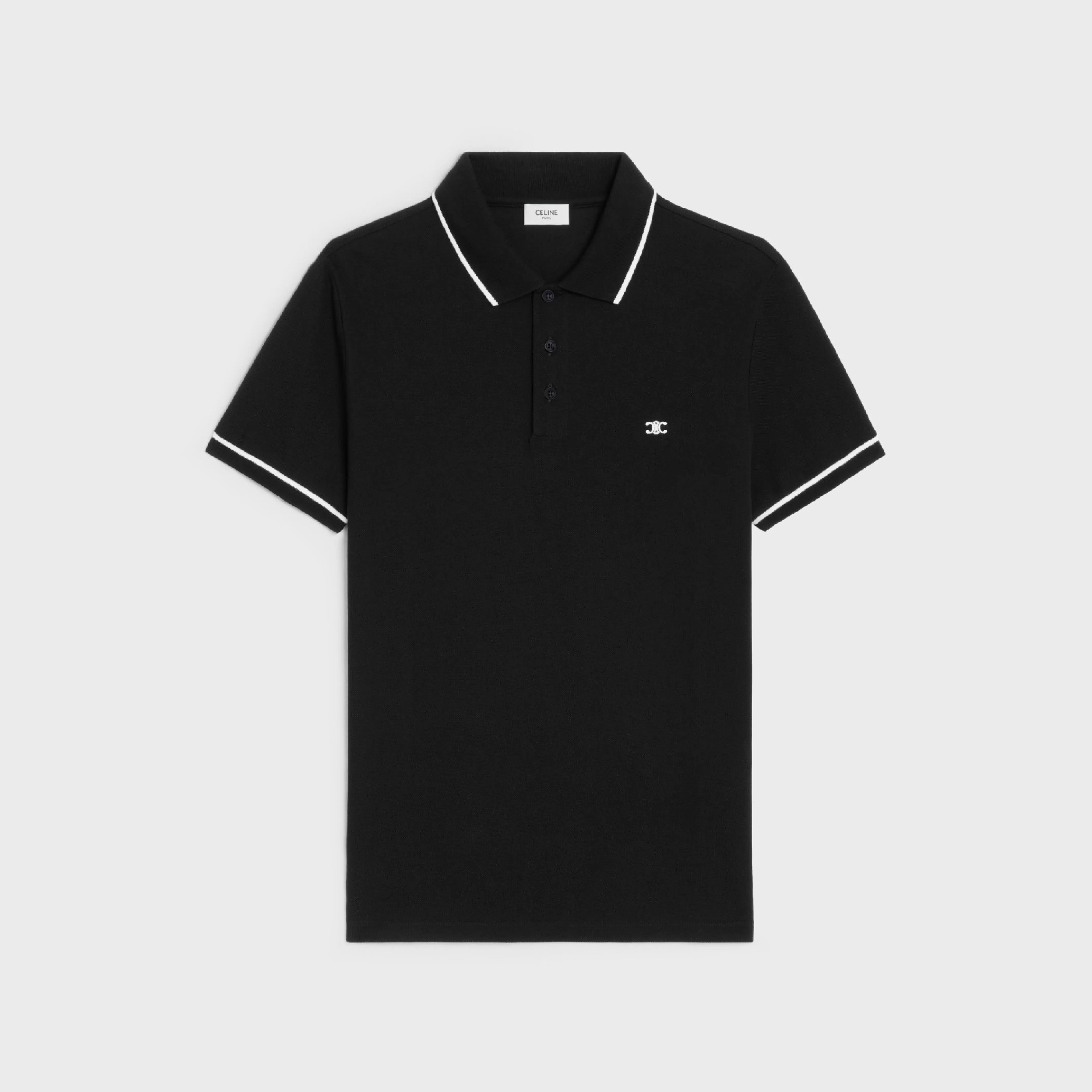 classic polo shirt in cotton piqué^CELINE Cheap