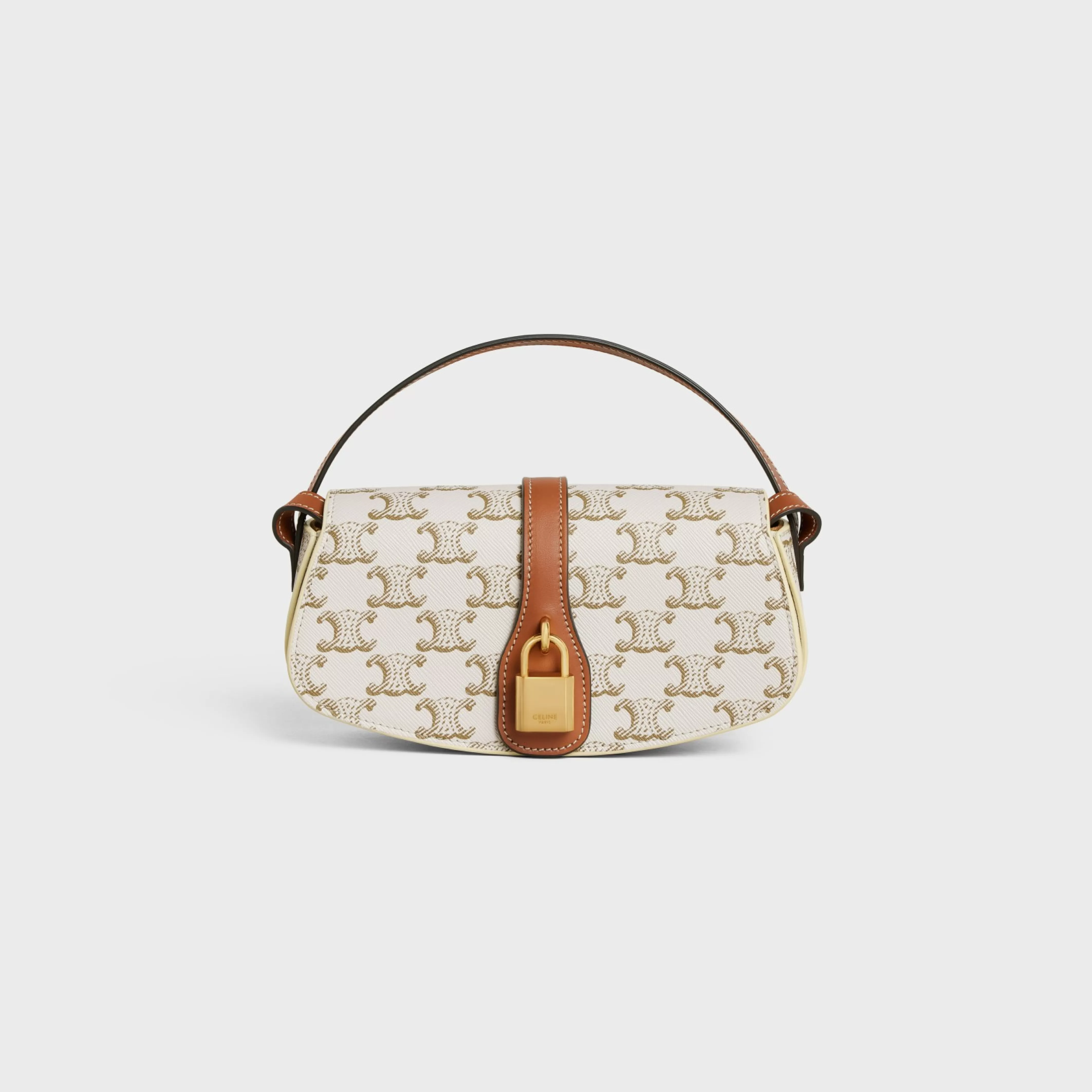 CLUTCH ON STRAP TABOU in Triomphe canvas and calfskin^CELINE Cheap